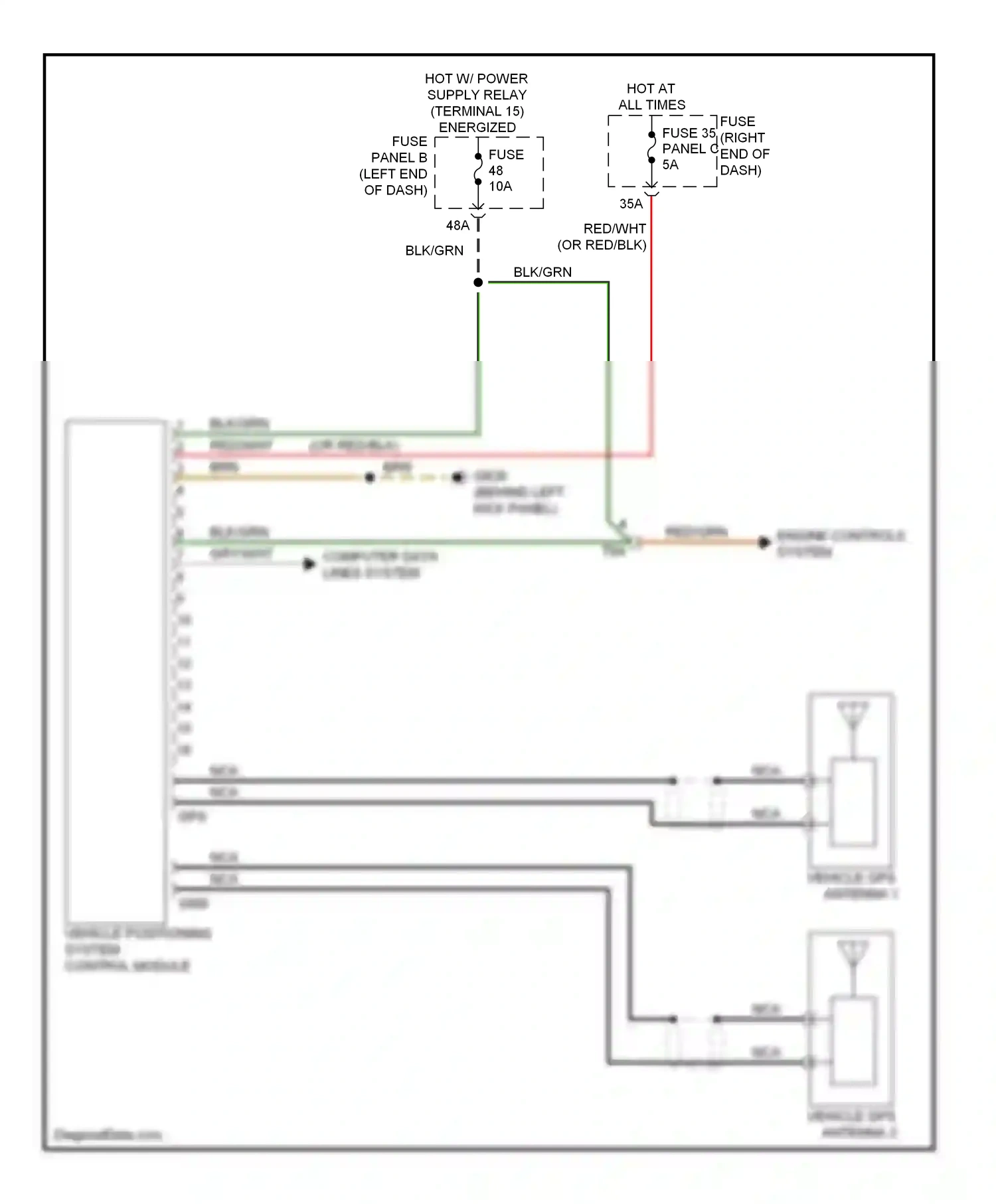 Wiring diagram engine controls system for Volkswagen Touareg II (2010-2014) (8 of 8)