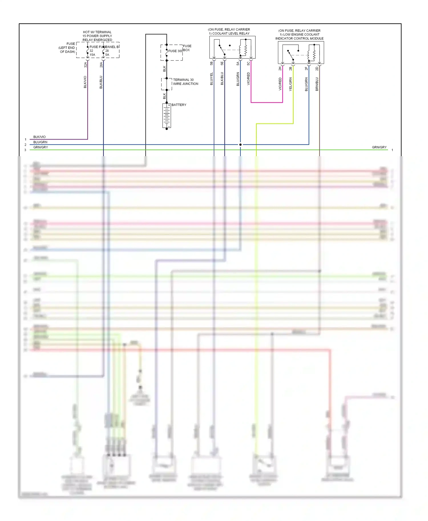 Wiring diagram engine coolant level sensor for Volkswagen Touareg II (2010-2014) (1 of 1)