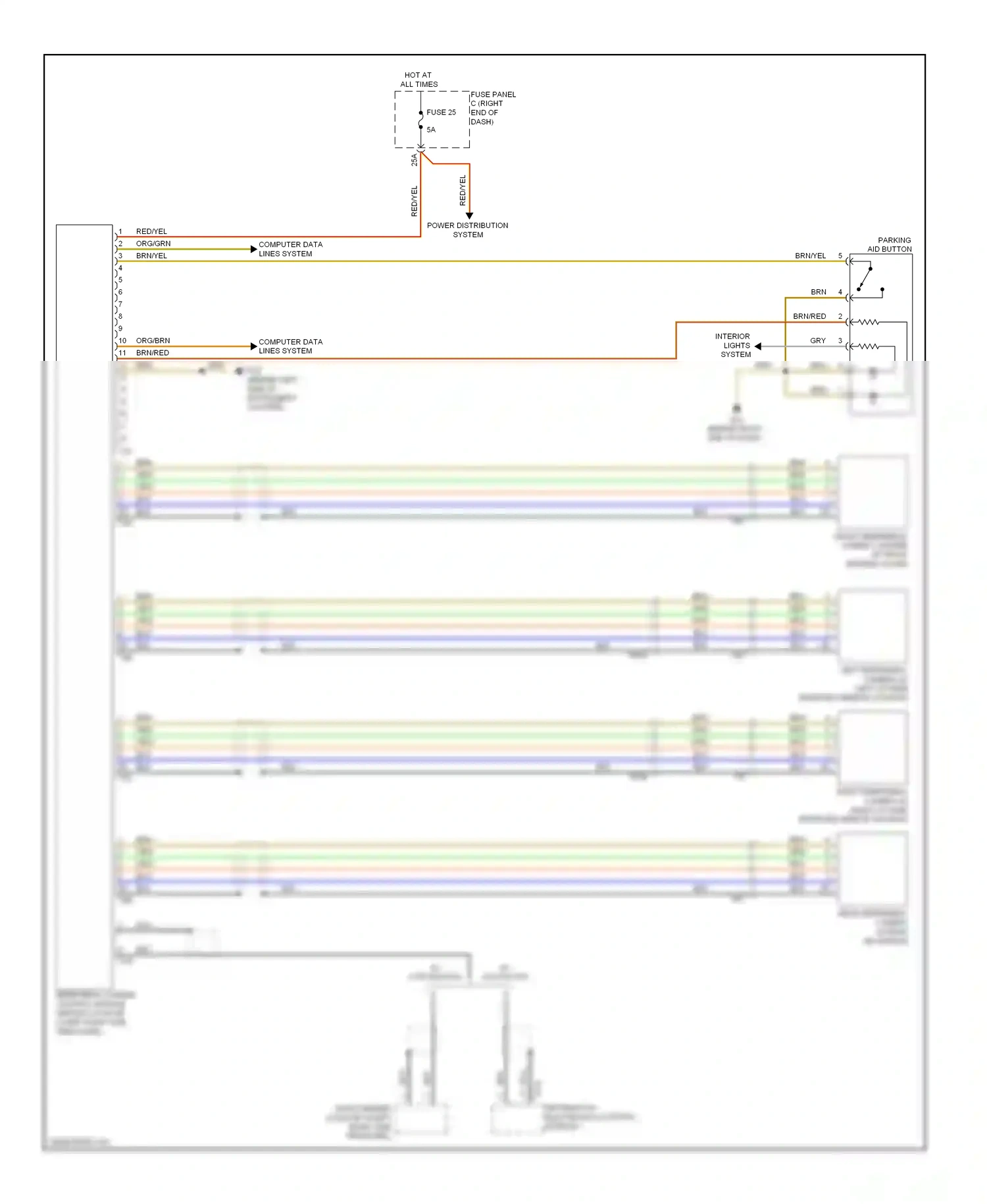 Wiring diagram information electronics control module 1 for Volkswagen Touareg II (2010-2014) (14 of 16)