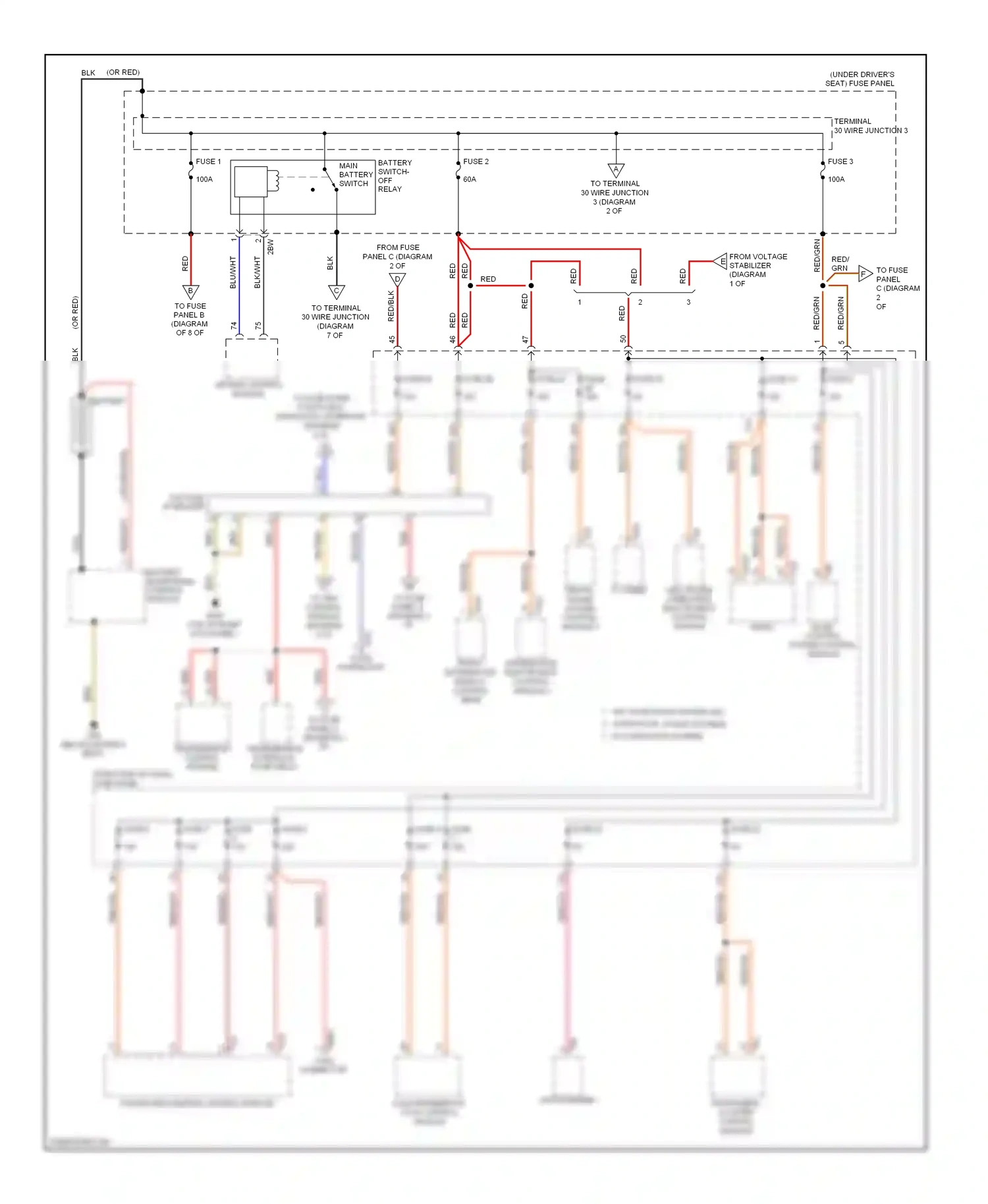 Wiring diagram level control system control module for Volkswagen Touareg II (2010-2014) (3 of 3)