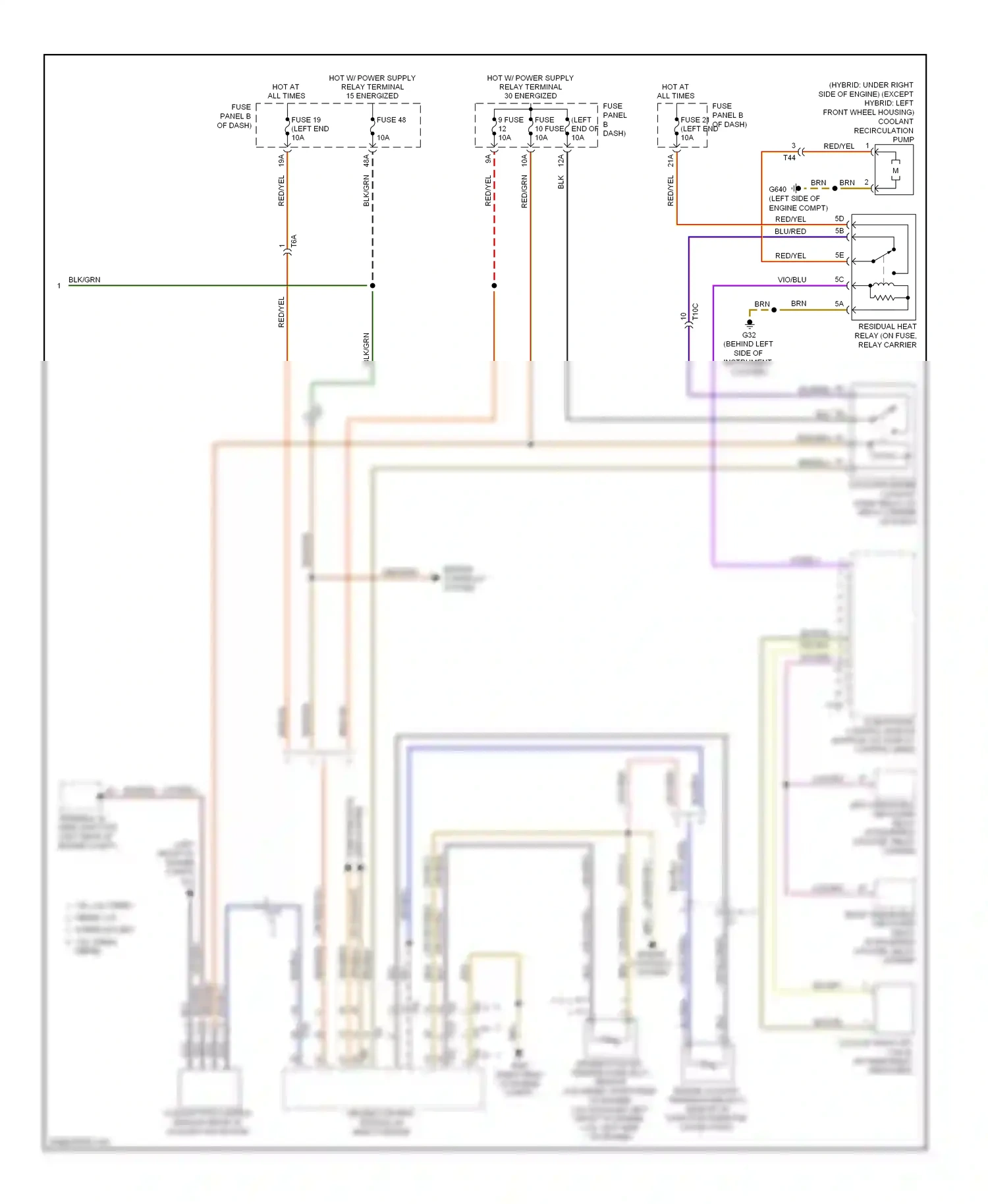 Wiring diagram lines system computer data for Volkswagen Touareg II (2010-2014) (2 of 2)