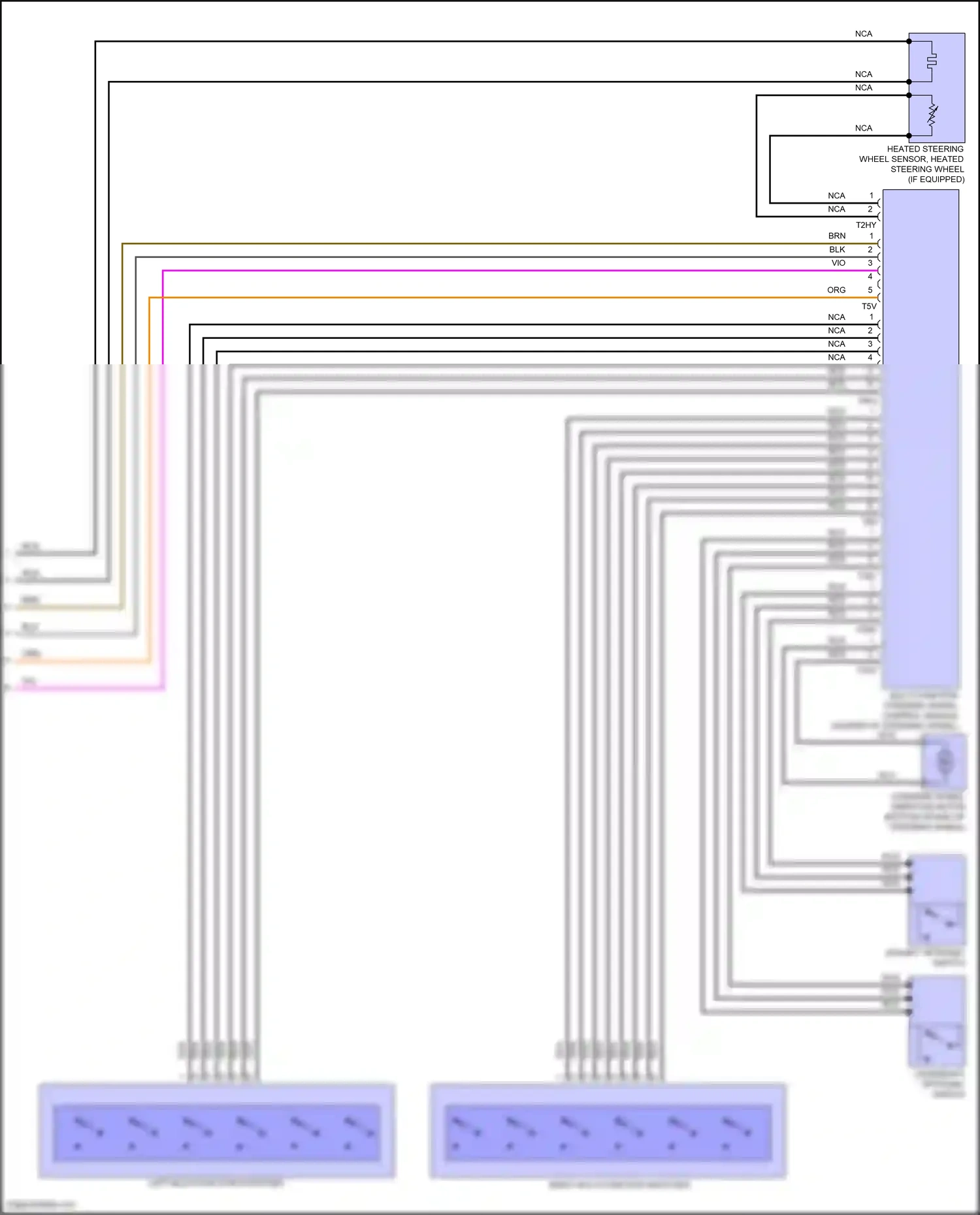 Wiring diagram multi-function steering wheel control module for Volkswagen Touareg II (2010-2014) (3 of 3)