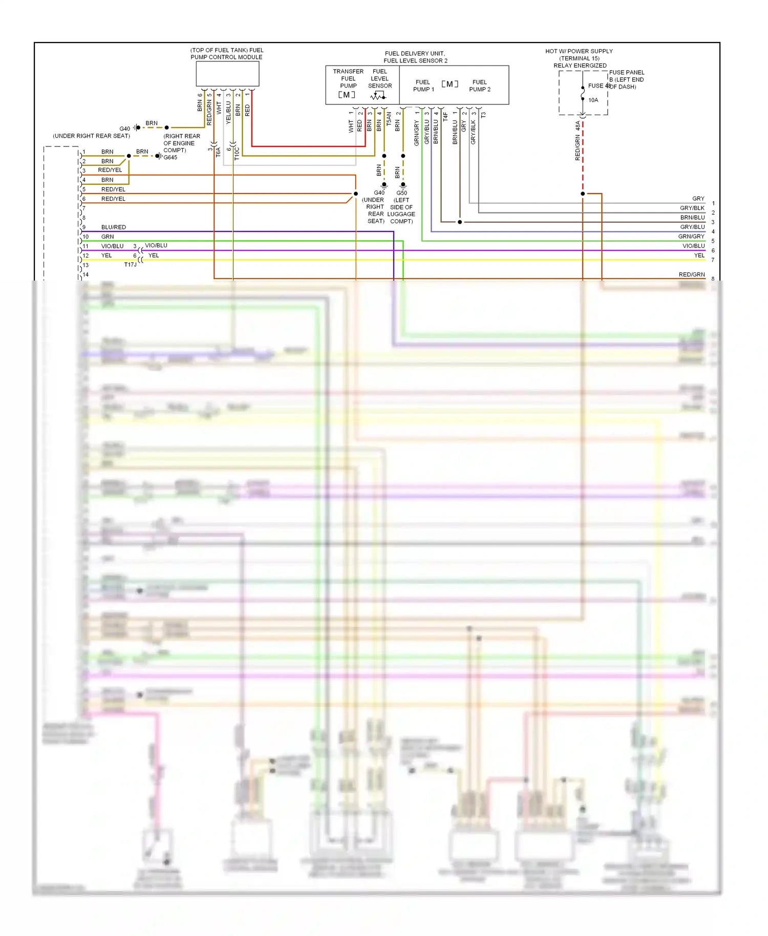 Wiring diagram nox sensor, nox sensor control module for Volkswagen Touareg II (2010-2014) (1 of 1)