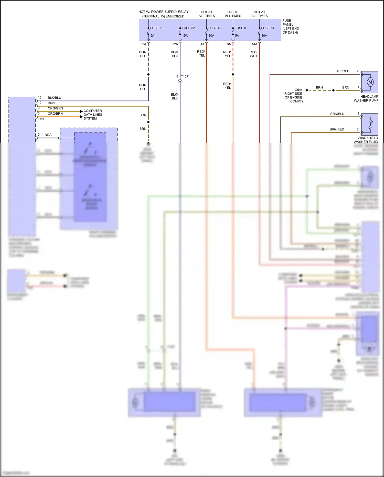Wiring diagram rain/light recognition sensor, a/c humidity sensor for Volkswagen Touareg II (2010-2014) (1 of 1)