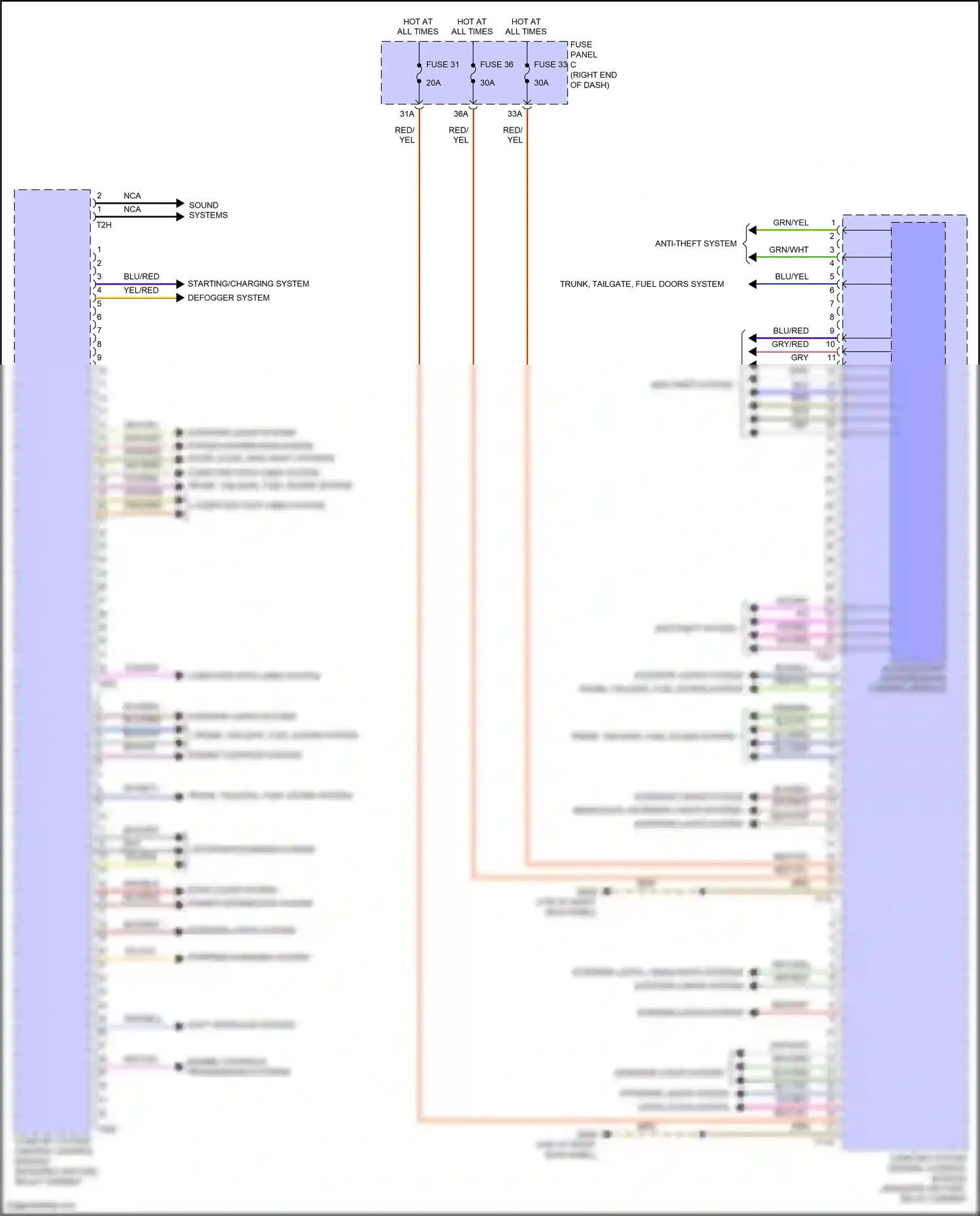 Wiring diagram shift interlock system for Volkswagen Touareg II (2010-2014) (1 of 1)