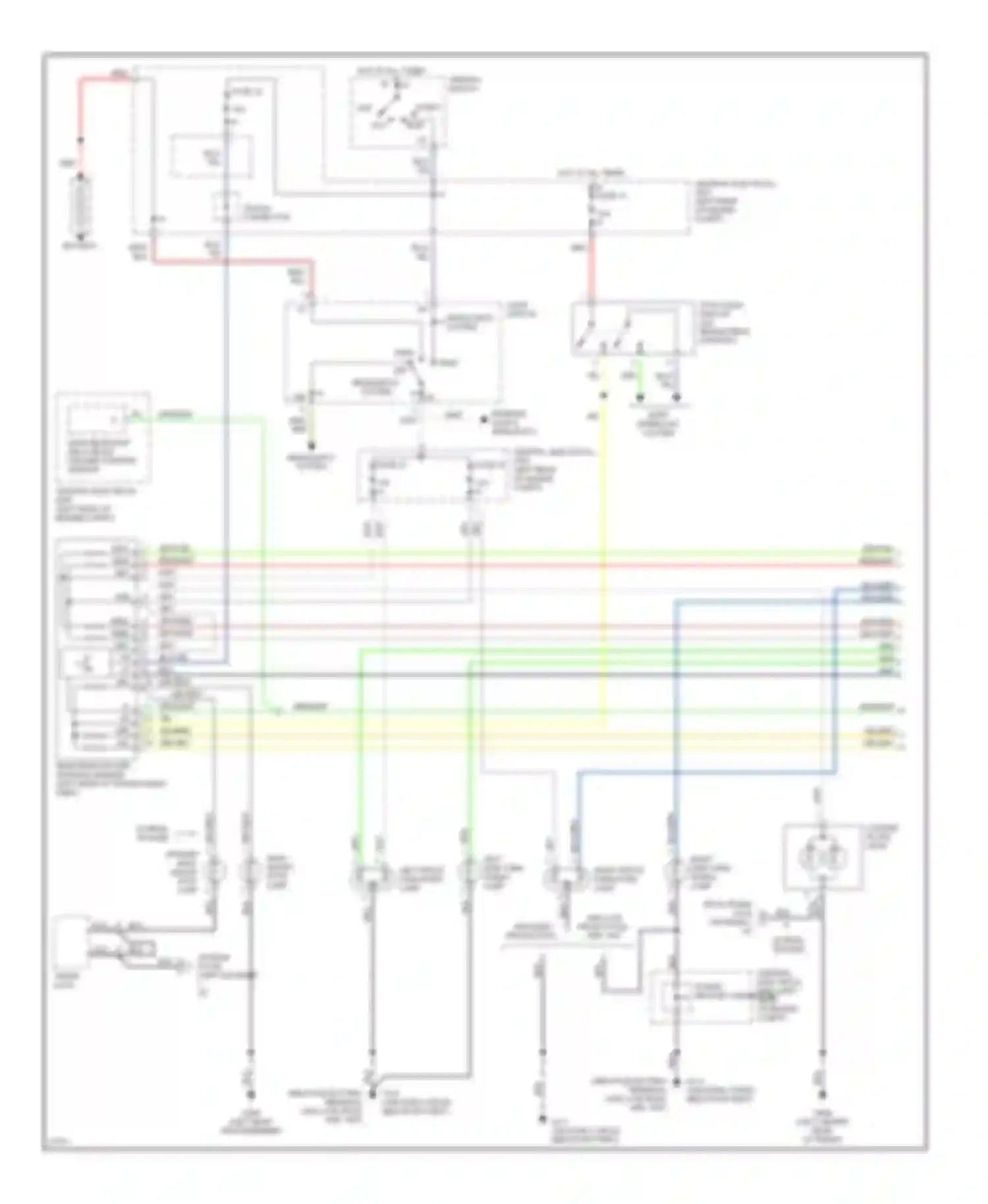 850 Volvo I (1991-1997): Exterior lamps circuit, sedan (1 of 2)