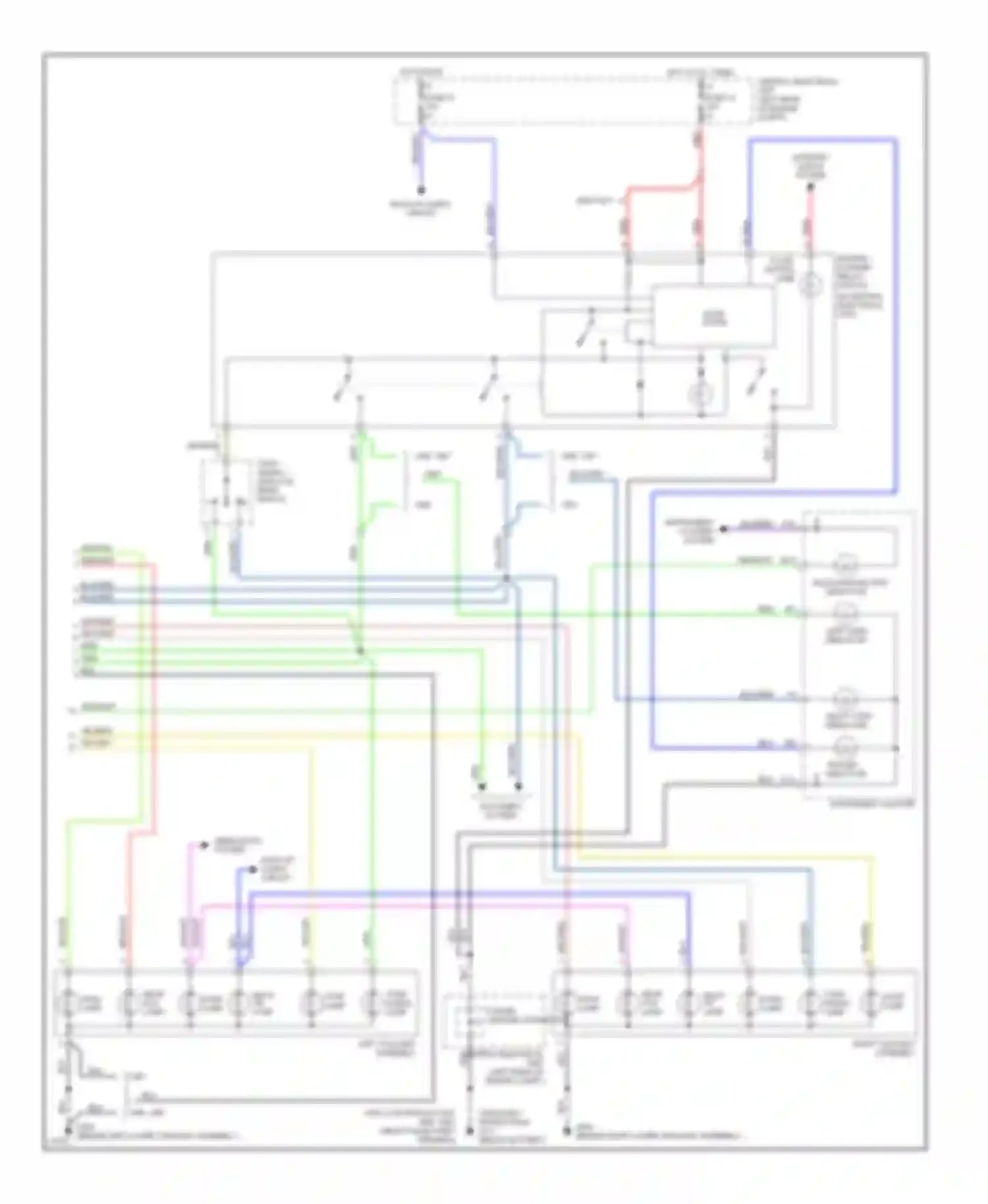 850 Volvo I (1991-1997): Exterior lamps circuit, sedan (2 of 2)