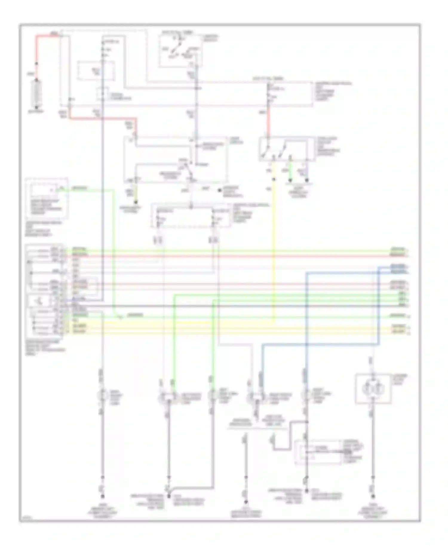 850 Volvo I (1991-1997): Exterior lamps circuit, wagon (1 of 2)