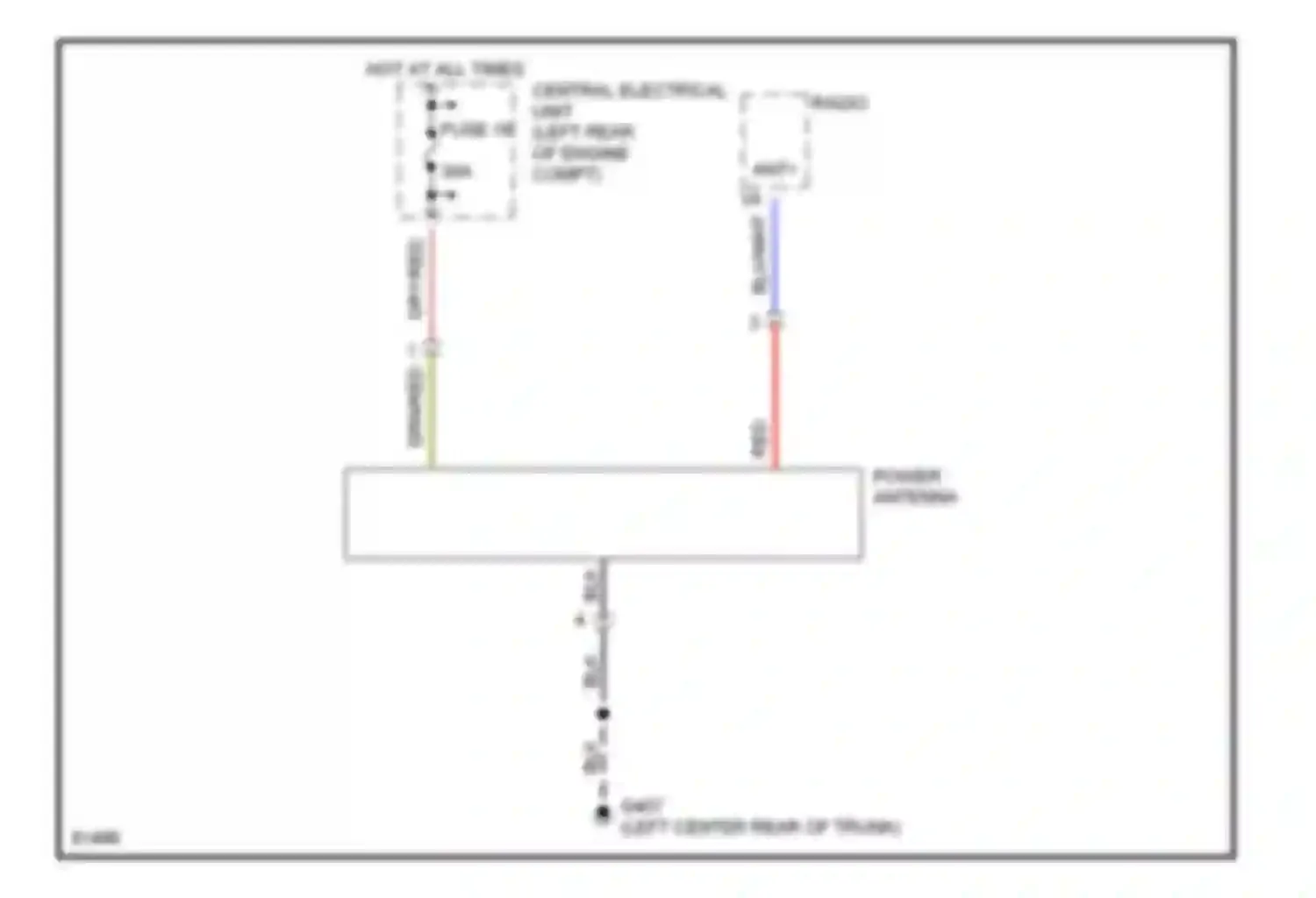 850 Volvo I (1991-1997): Power antenna circuit