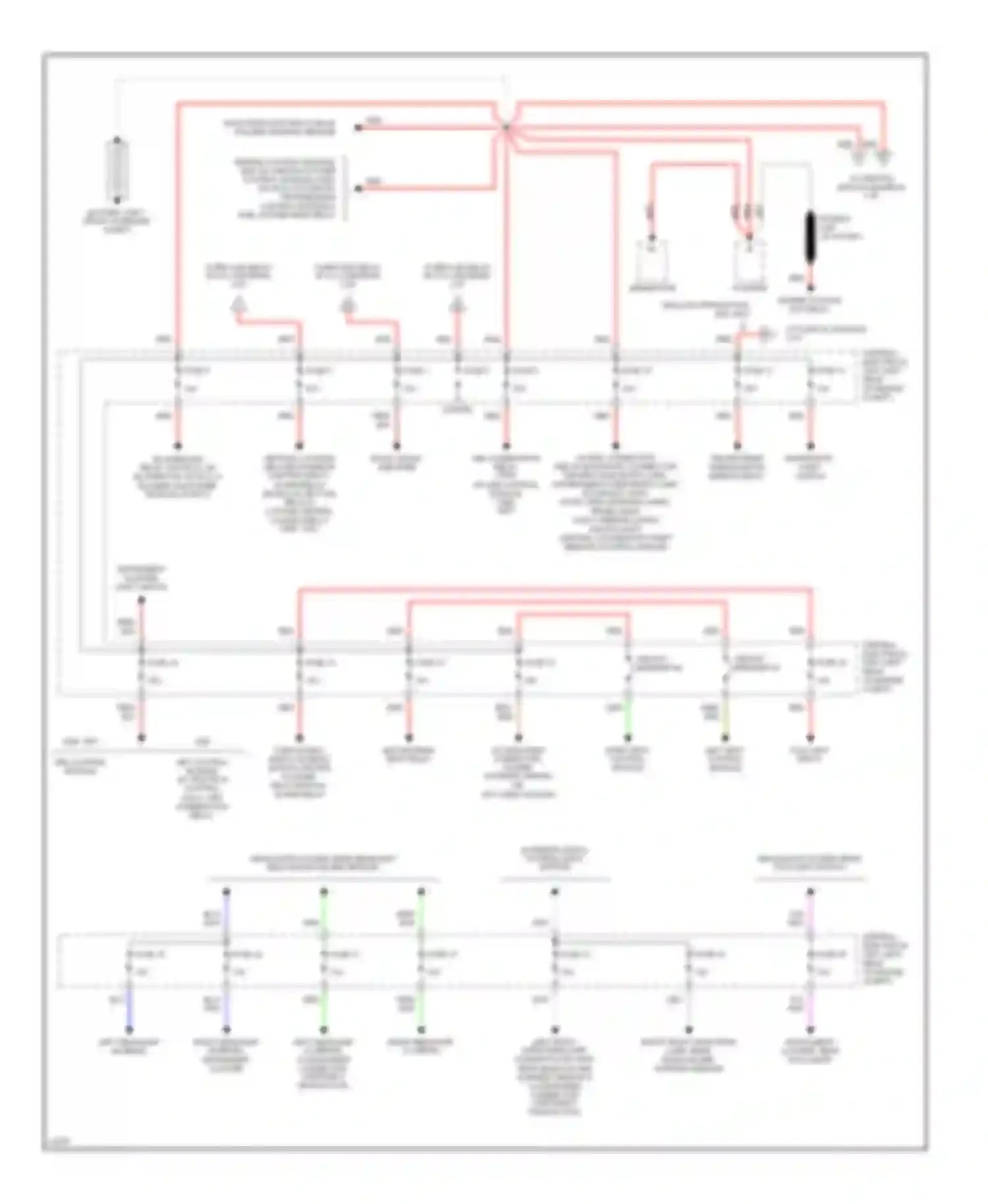 850 Volvo I (1991-1997): Power distribution circuit (1 of 2)