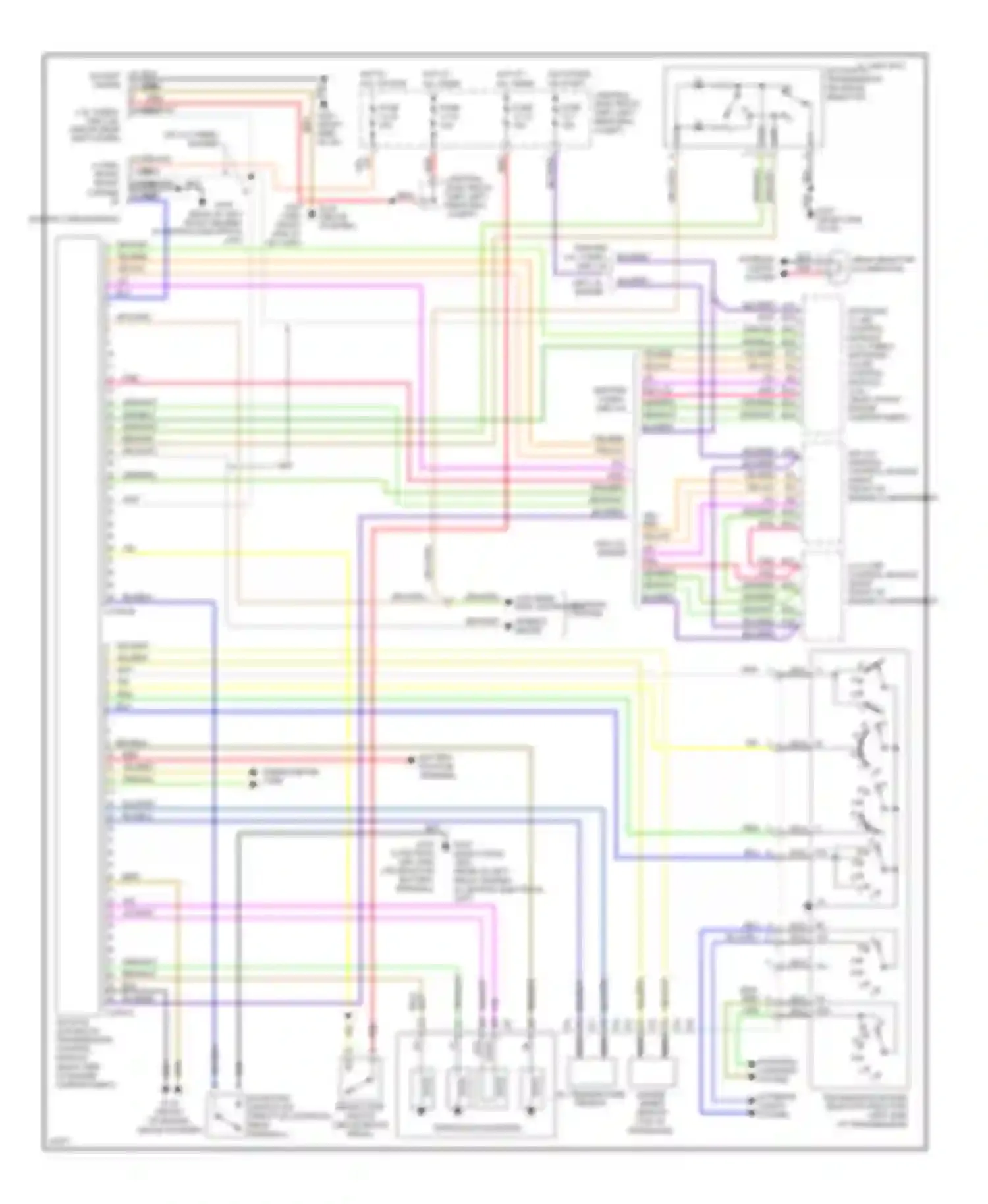 Wiring diagram automatic transmission program selector for Volvo 850 I (1991-1997) (1 of 1)