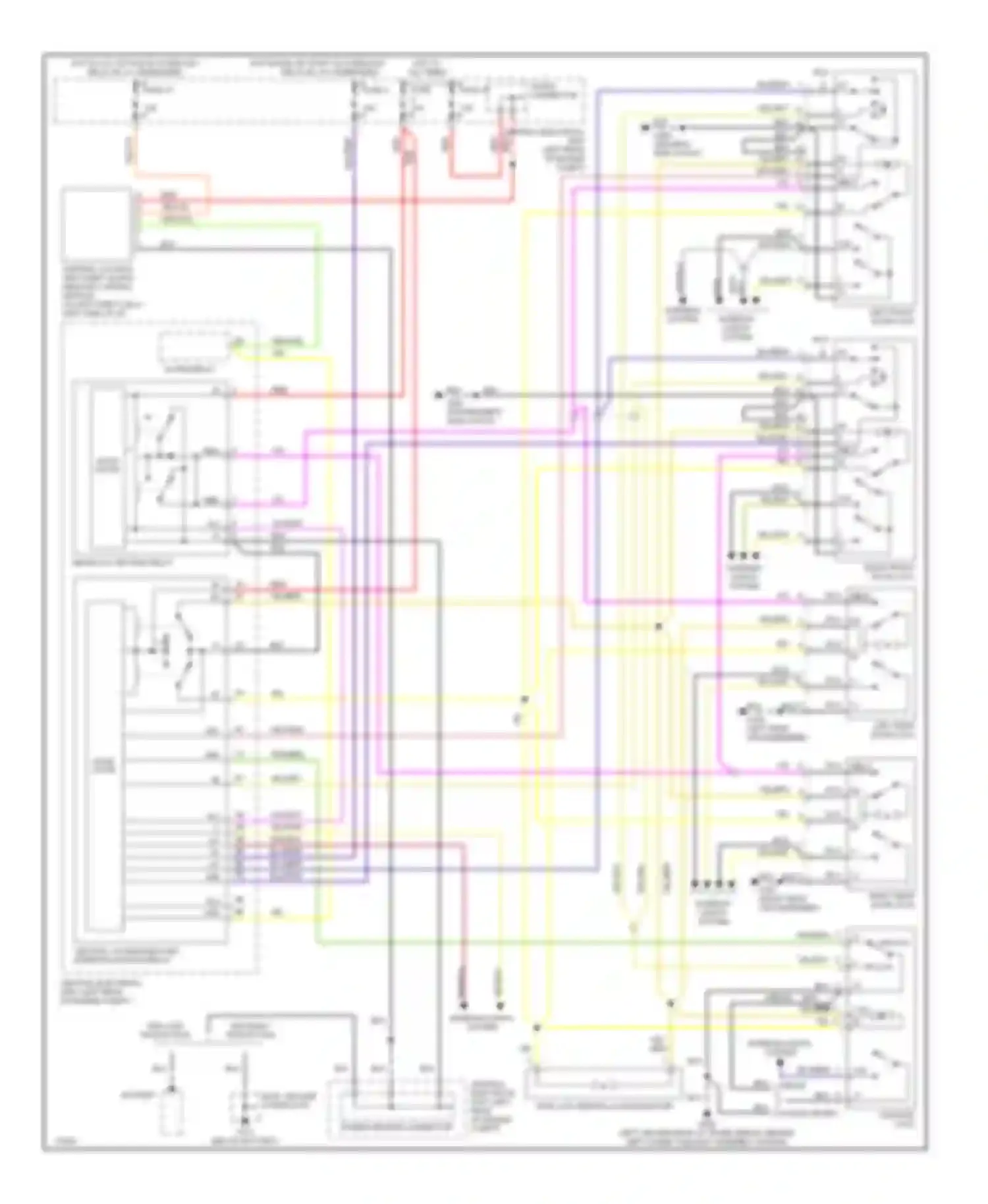 Wiring diagram deadlock setting relay for Volvo 850 I (1991-1997) (1 of 1)