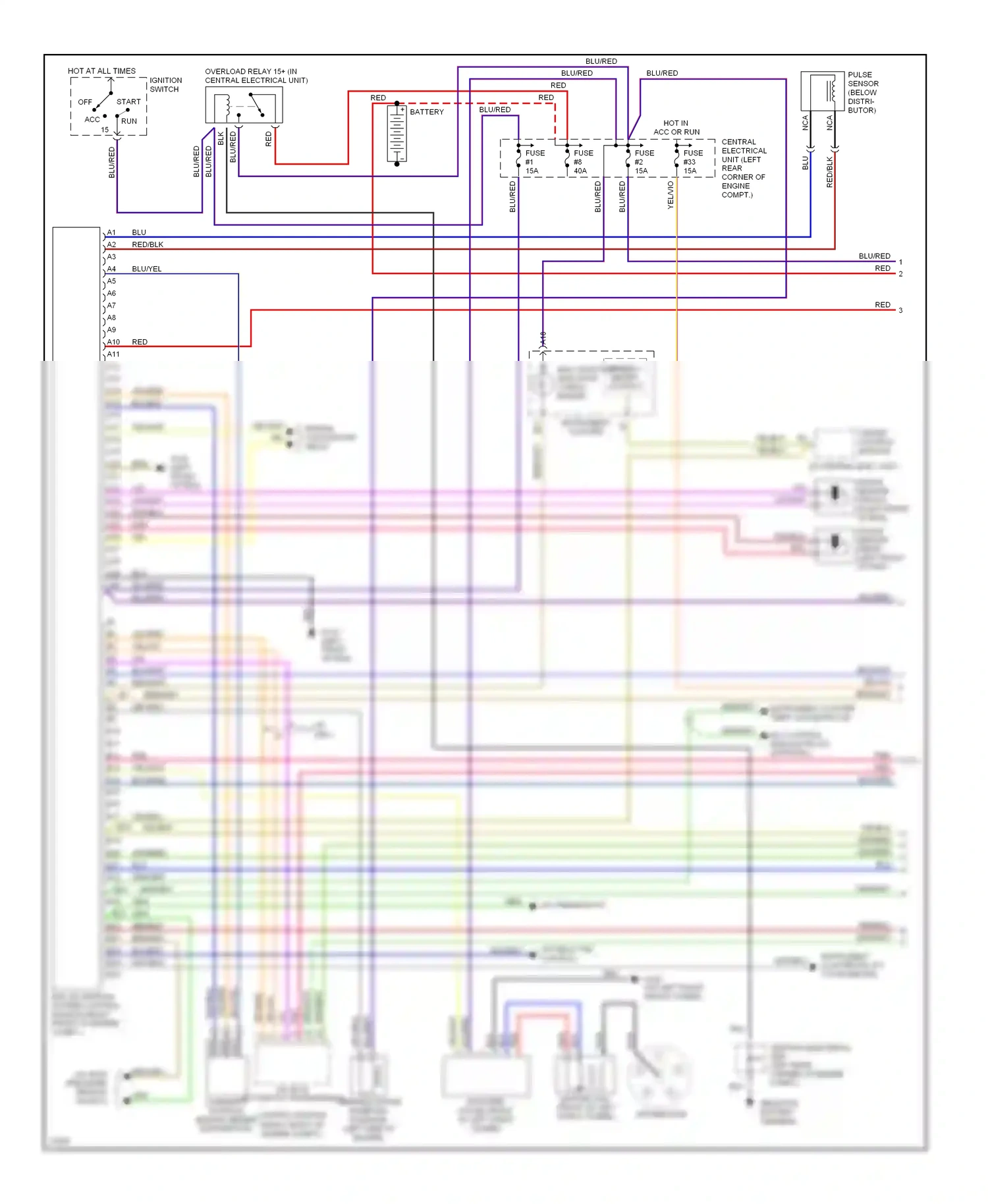 Volvo 850 I (1991-1997) ecc control wiring diagram  (2 of 2)