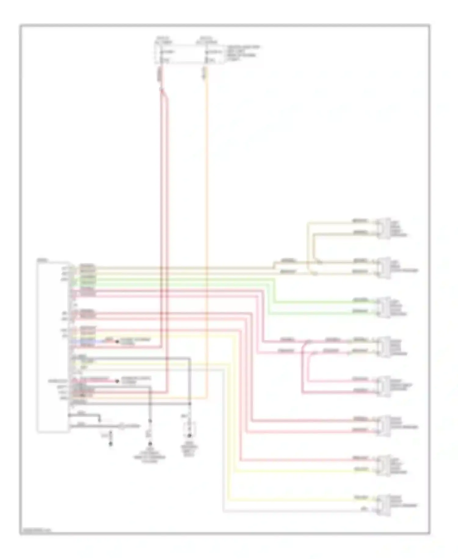 Wiring diagram left front dash speaker for Volvo 850 I (1991-1997) (2 of 2)