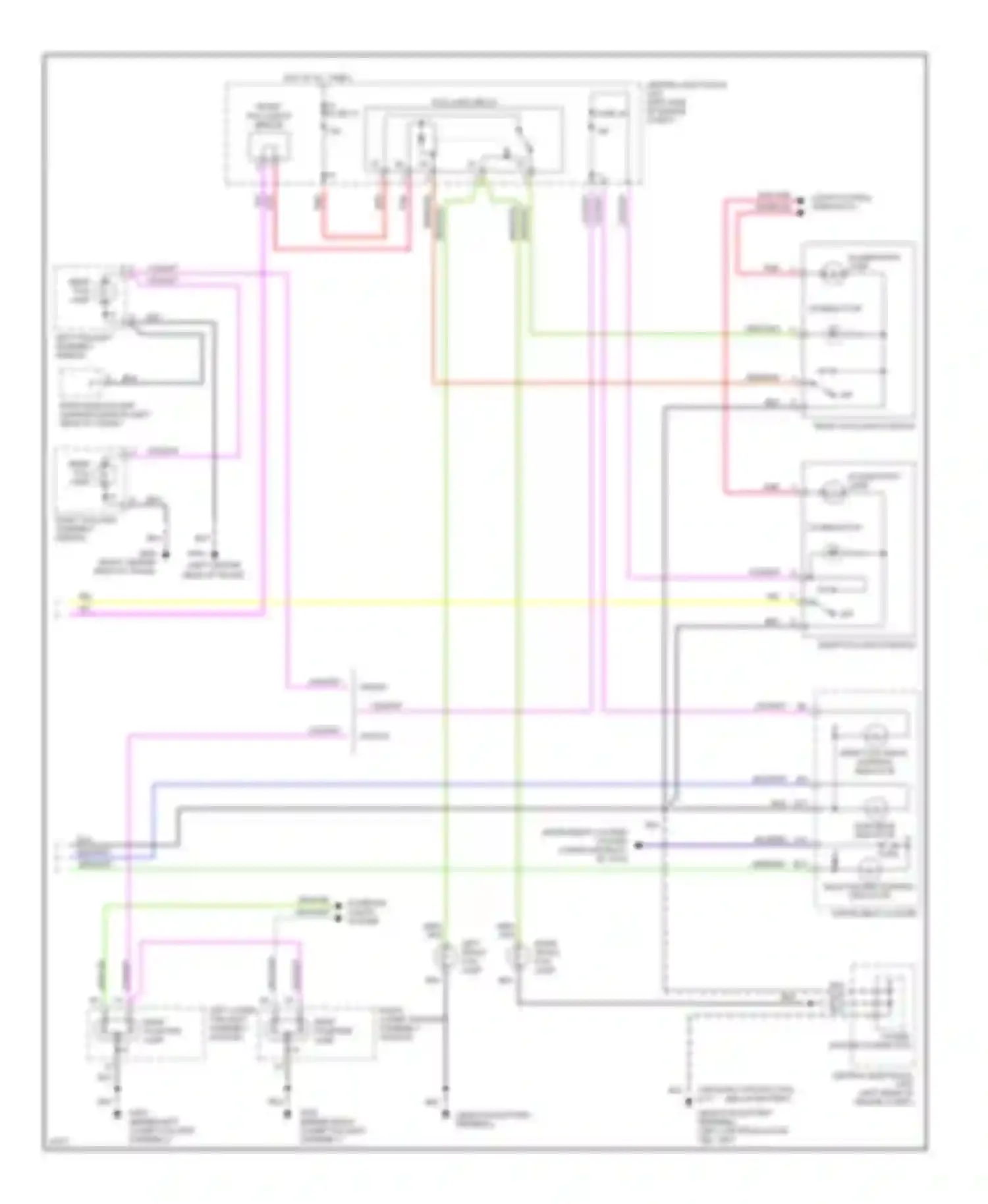 Wiring diagram left front fog lamp for Volvo 850 I (1991-1997) (1 of 2)