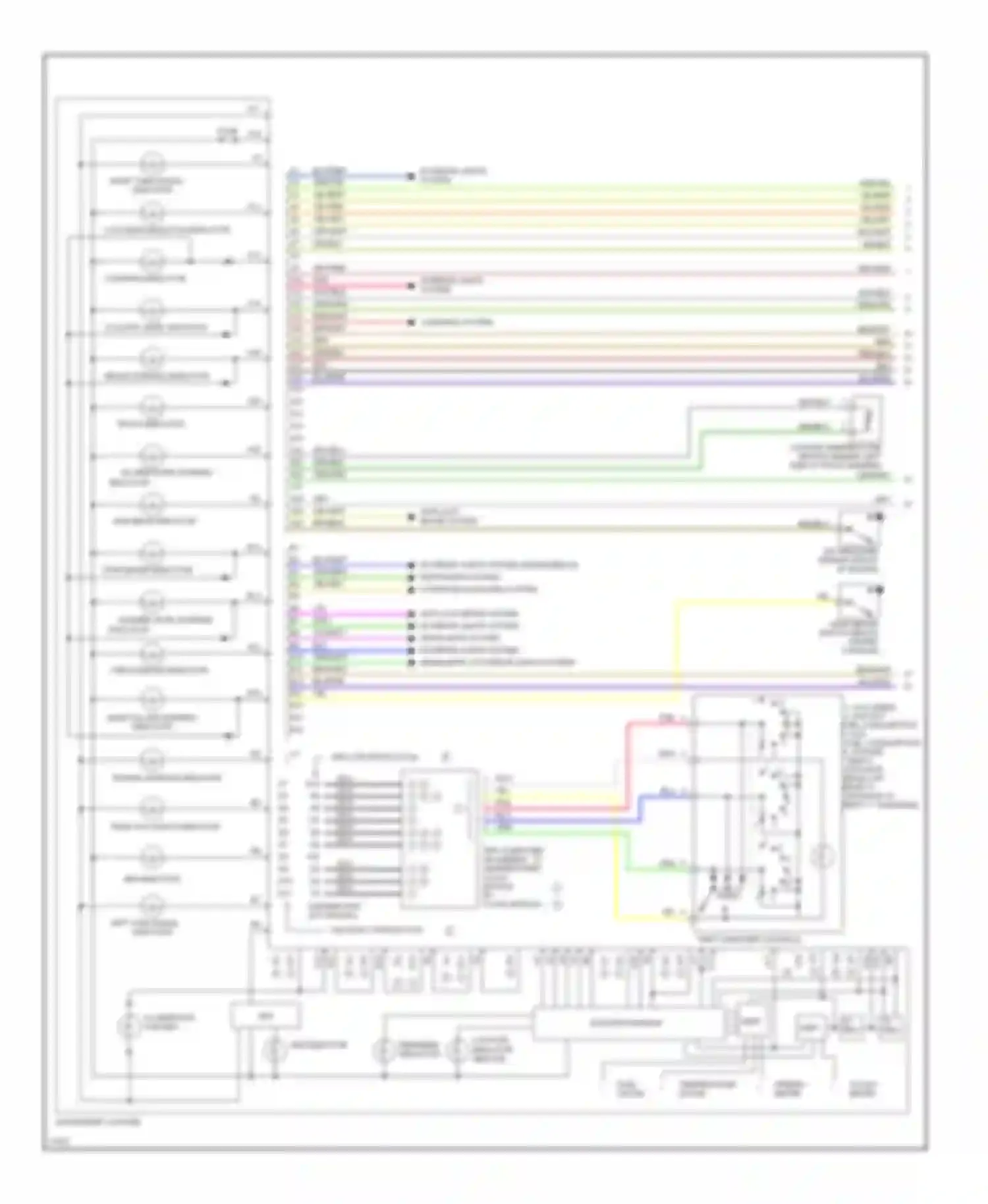 Wiring diagram left turn signal indicator for Volvo 850 I (1991-1997) (1 of 2)