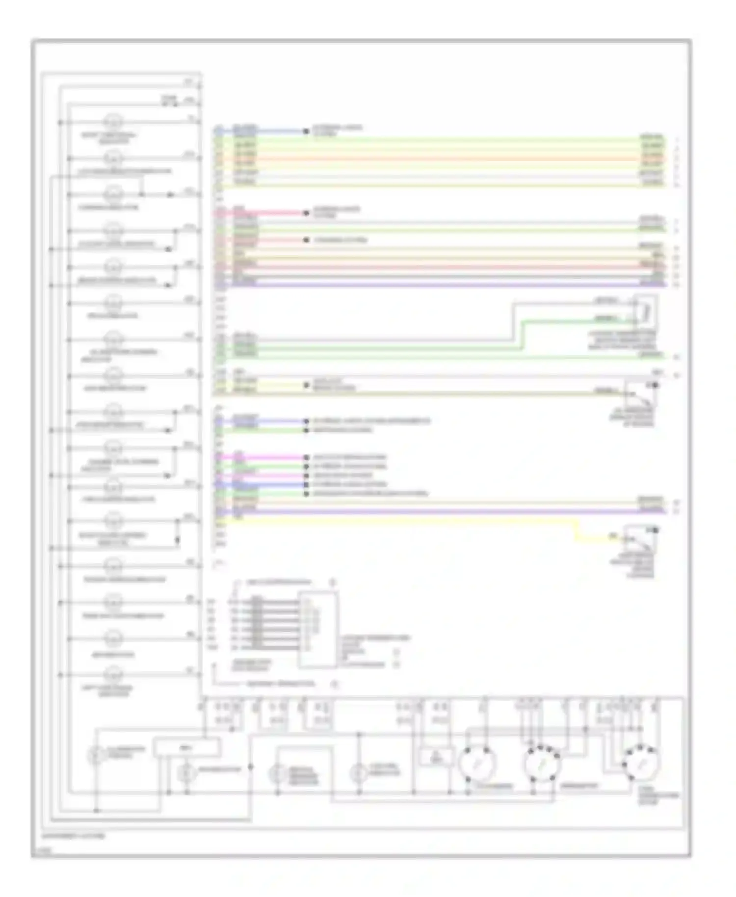 Wiring diagram outside temperature/ clock module for Volvo 850 I (1991-1997) (1 of 1)