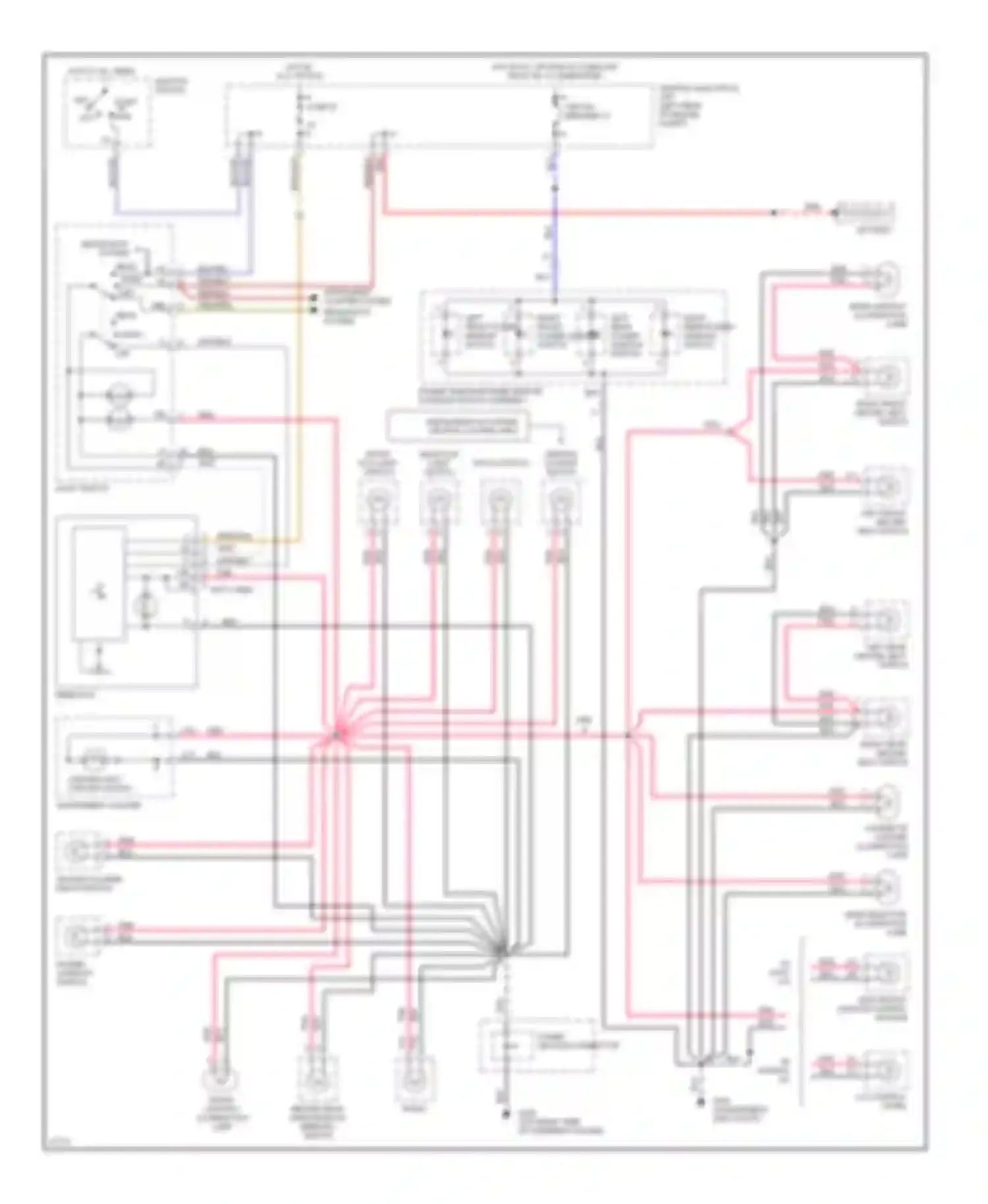 Wiring diagram power window/power mirror console switch assembly for Volvo 850 I (1991-1997) (1 of 2)