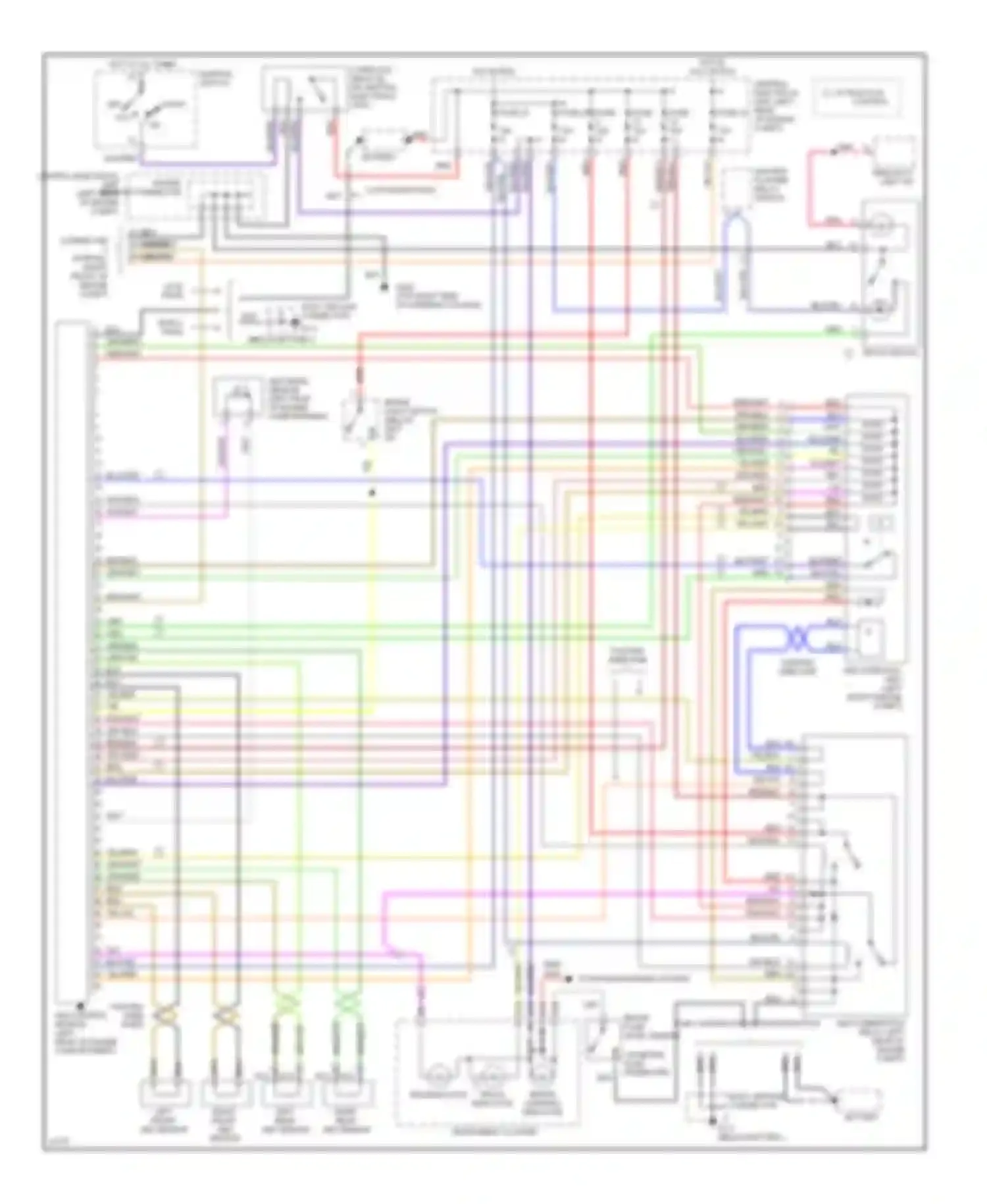 Wiring diagram right front abs sensor for Volvo 850 I (1991-1997) (1 of 1)