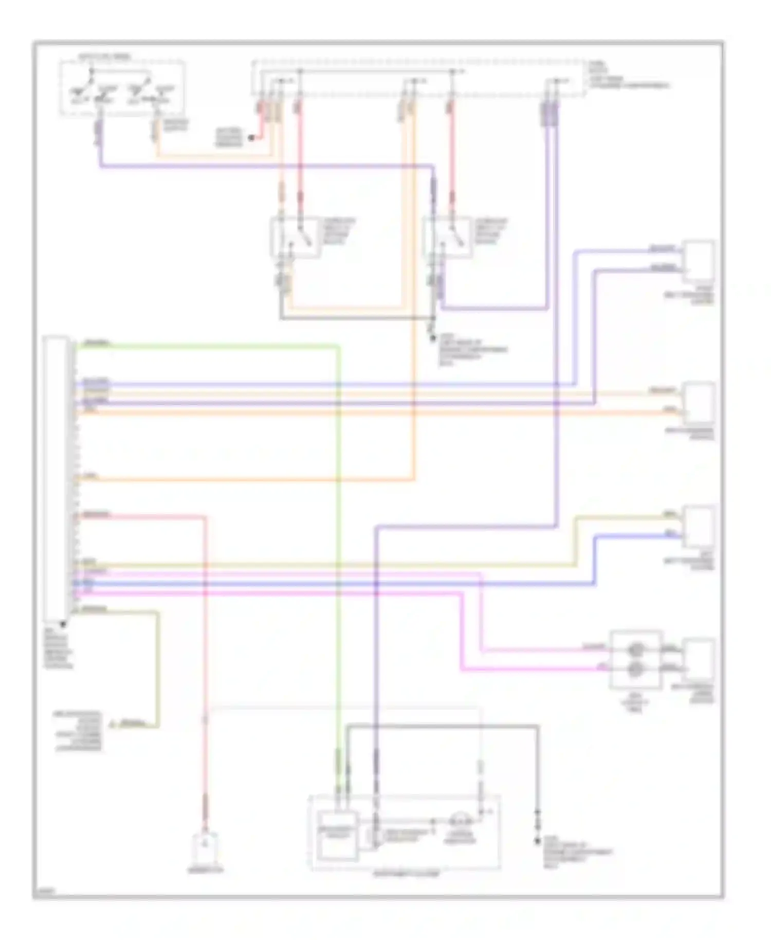 Wiring diagram srs sensor module for Volvo 850 I (1991-1997) (1 of 1)