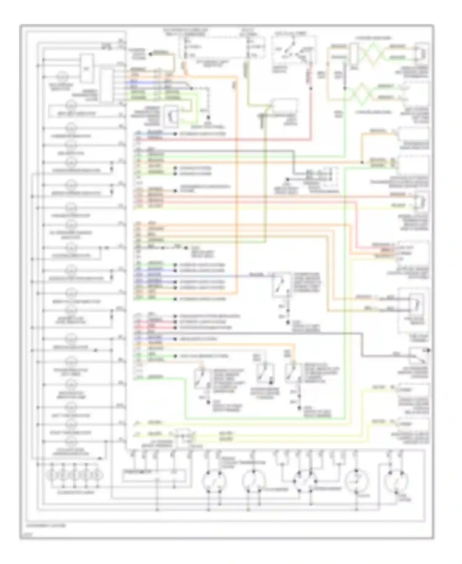 960 Volvo I facelift (1994-1997): Instrument cluster circuit