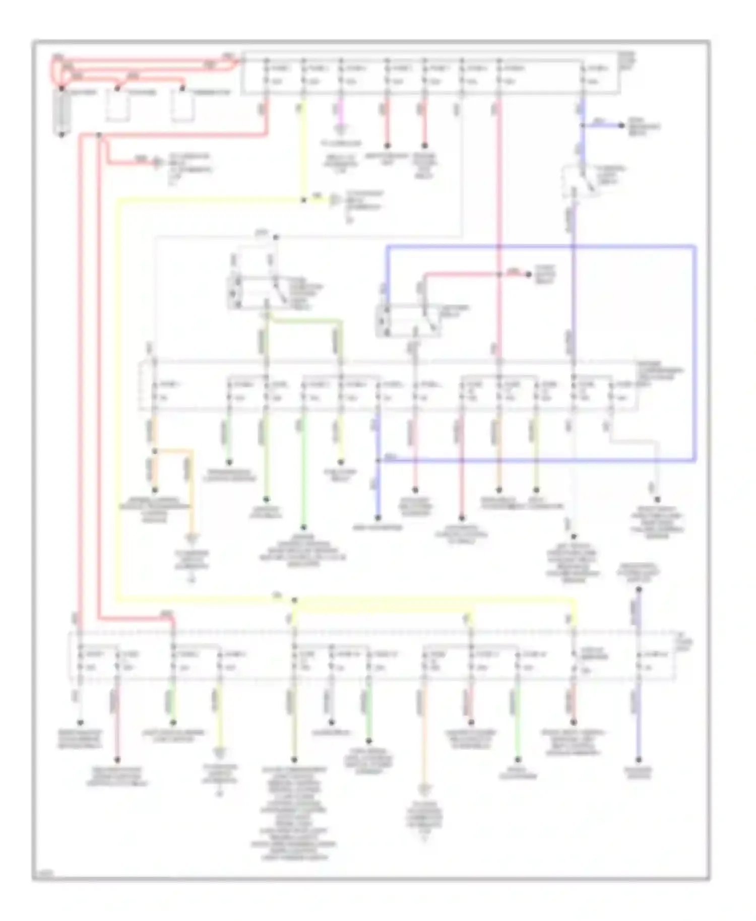 960 Volvo I facelift (1994-1997): Power distribution circuit (1 of 2)