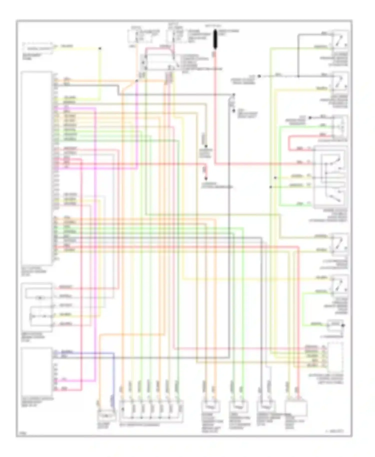 Wiring diagram engine compartment relay/fuse box for Volvo 960 I facelift (1994-1997) (1 of 9)