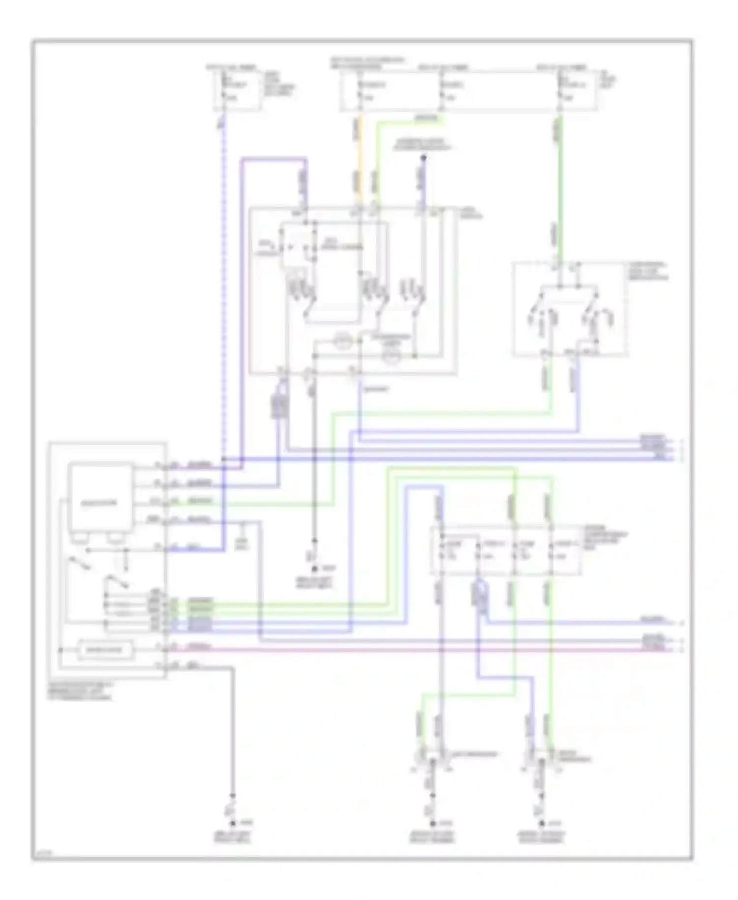Wiring diagram engine compartment relay/fuse box for Volvo 960 I facelift (1994-1997) (4 of 9)