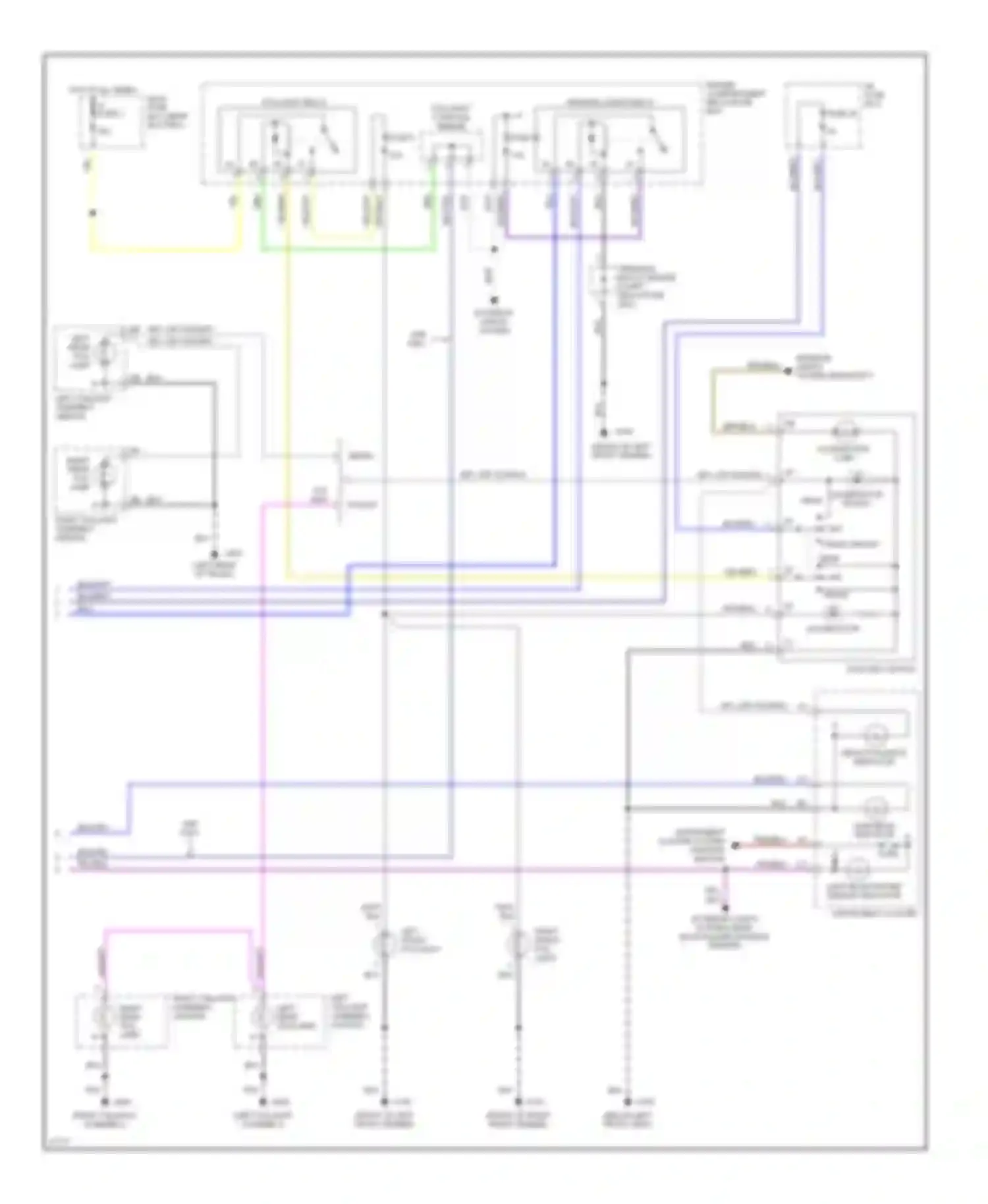Wiring diagram fog light coupling bridge for Volvo 960 I facelift (1994-1997) (1 of 2)