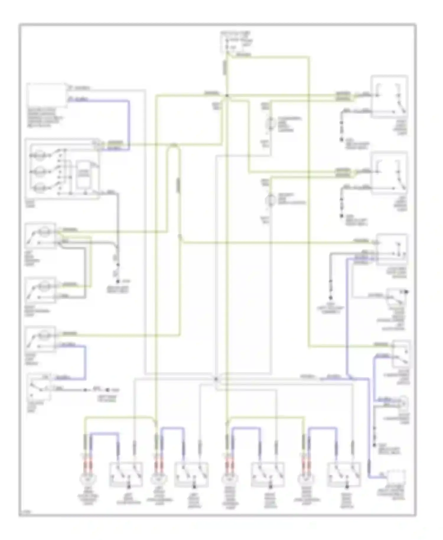 Wiring diagram i/p fuse box for Volvo 960 I facelift (1994-1997) (11 of 29)