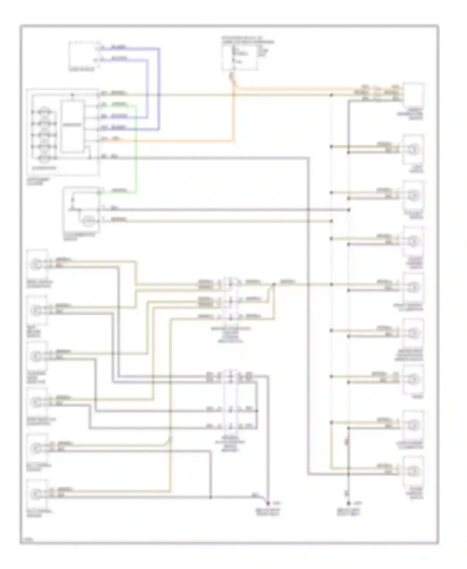 Wiring diagram light switch for Volvo 960 I facelift (1994-1997) (3 of 4)