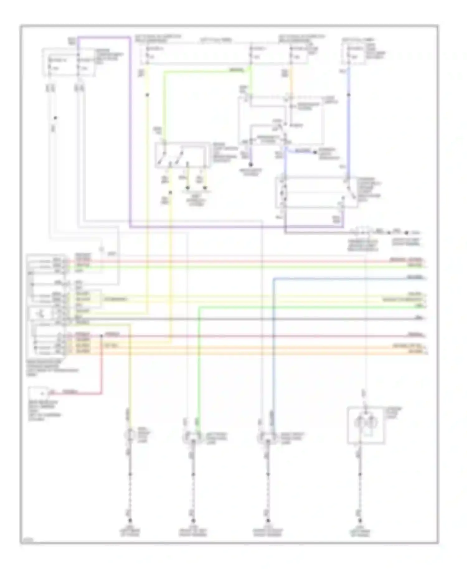 Wiring diagram light switch for Volvo 960 I facelift (1994-1997) (1 of 4)