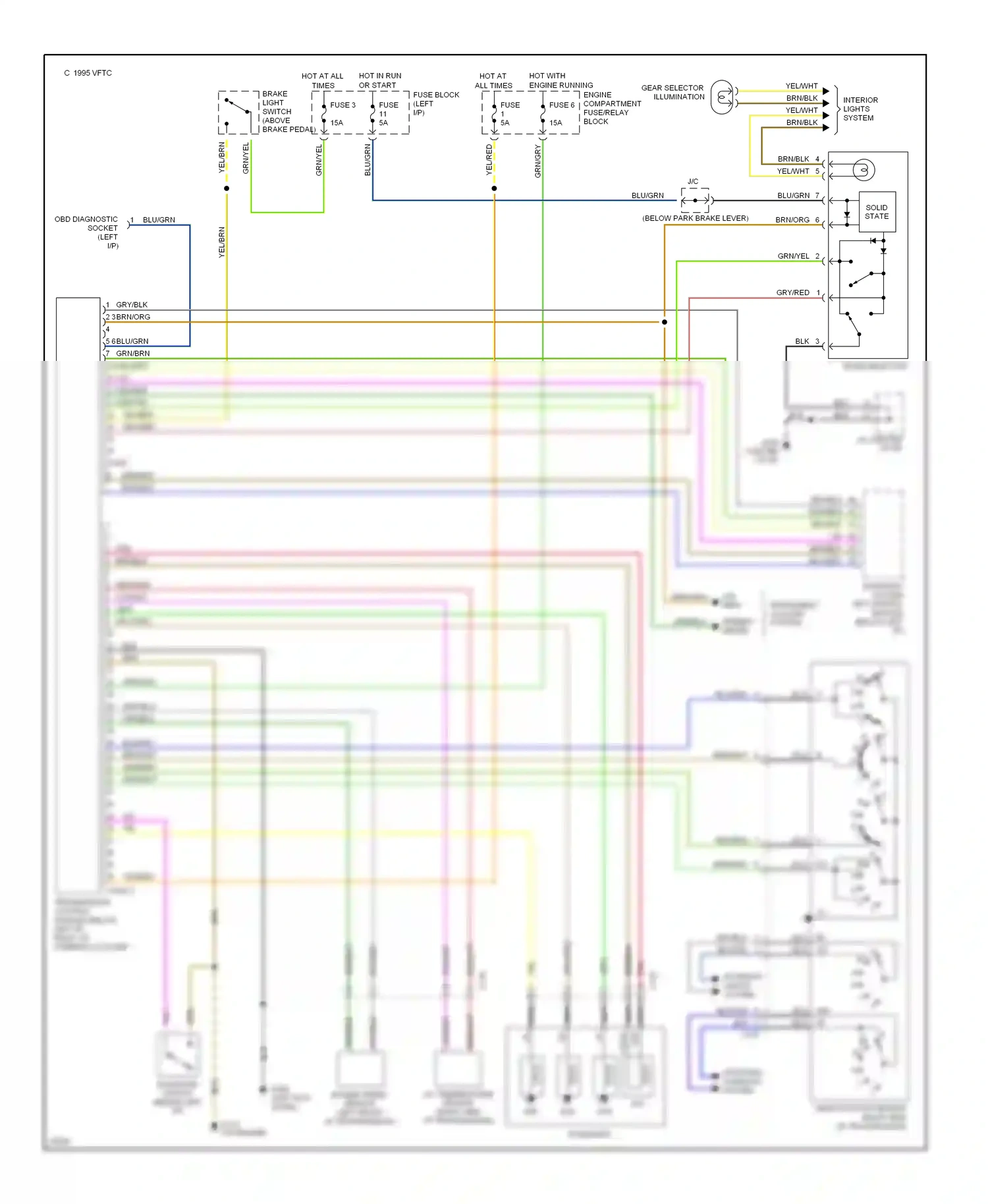 Volvo 960 I facelift (1994-1997) solid state wiring diagram  (10 of 10)