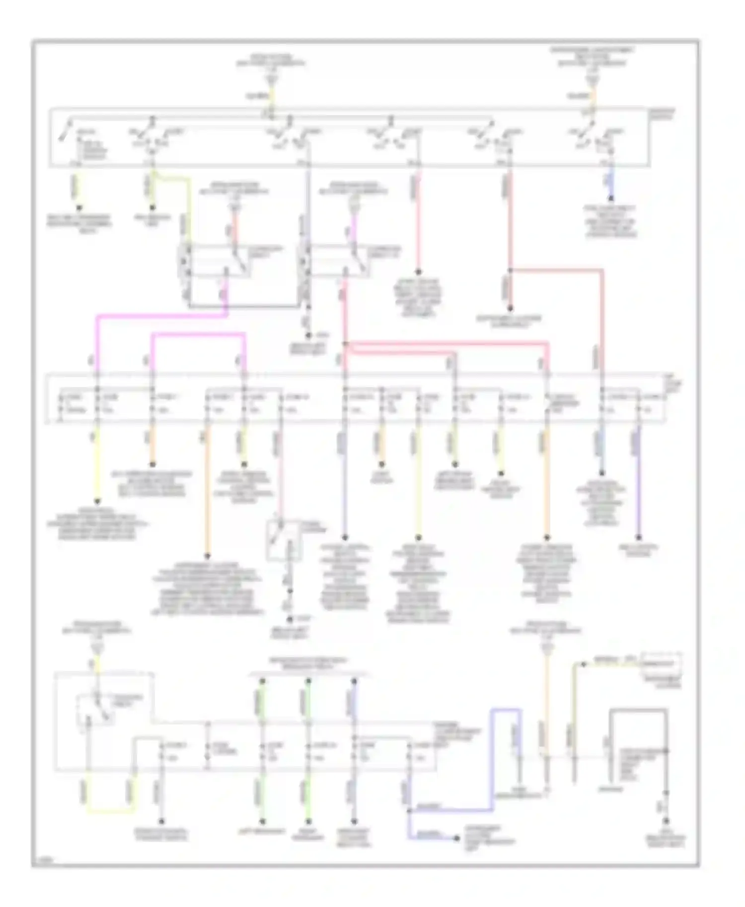 Wiring diagram srs sensor unit for Volvo 960 I facelift (1994-1997) (1 of 2)
