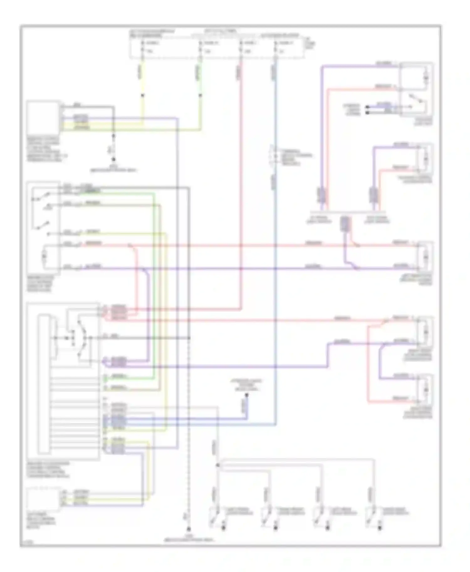 Wiring diagram tailgate lock unit for Volvo 960 I facelift (1994-1997) (2 of 2)