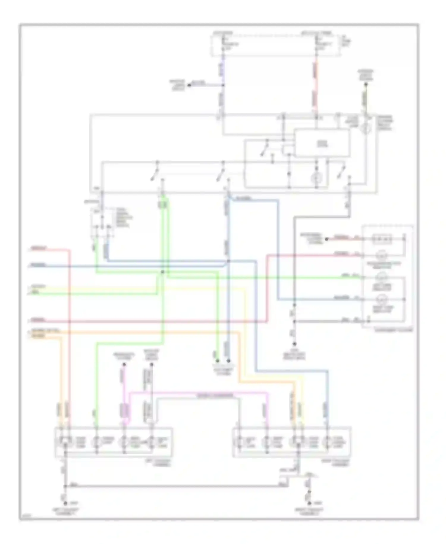 Wiring diagram turn signal lamp park/ stop lamp for Volvo 960 I facelift (1994-1997) (1 of 1)