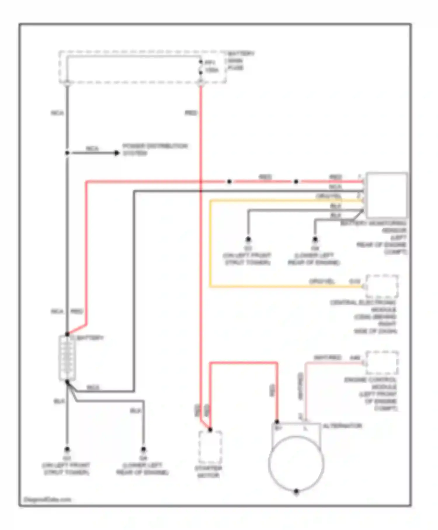 C30 Volvo I facelift (2010-2013): Charging circuit
