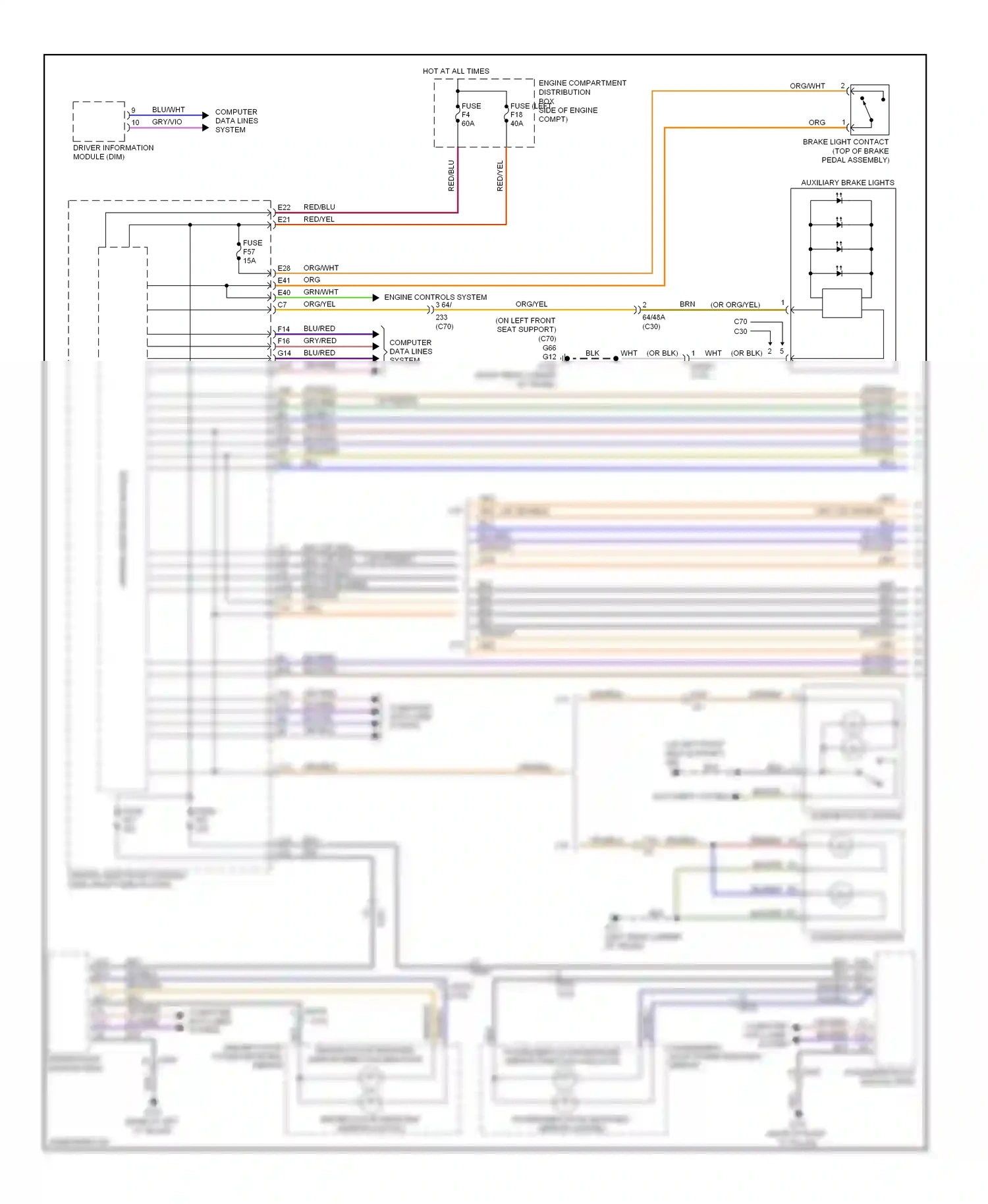 Volvo C30 I facelift (2010-2013) computer data lines system wiring diagram  (14 of 41)