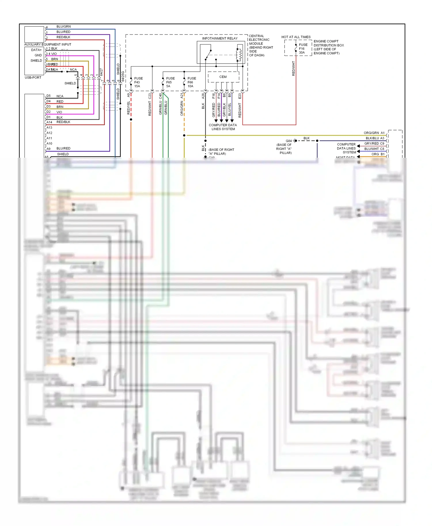 Volvo C30 I facelift (2010-2013) computer data lines system wiring diagram  (37 of 41)