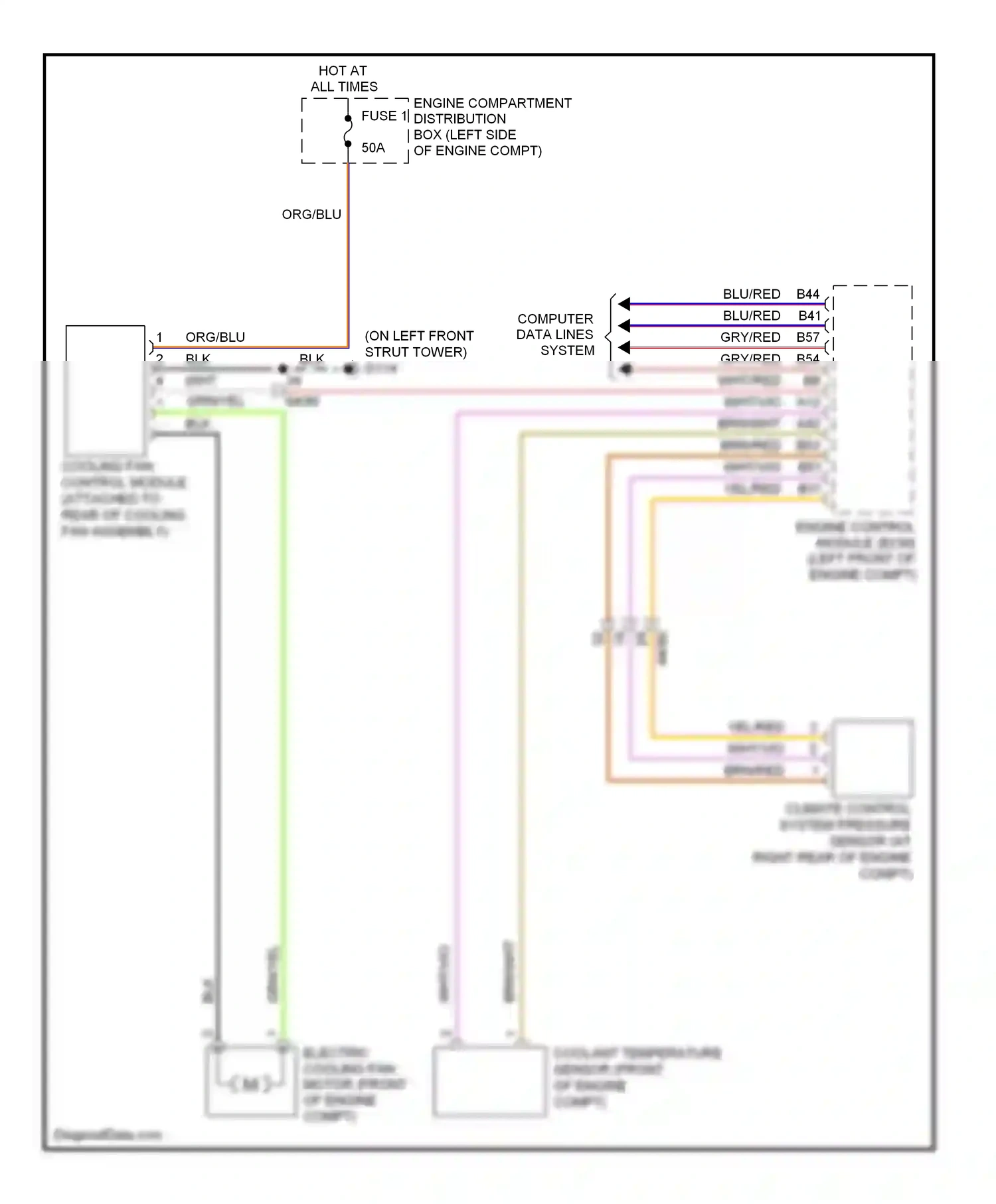 Volvo C30 I facelift (2010-2013) engine control module (ecm) (left front of engine compt) wiring diagram  (3 of 10)