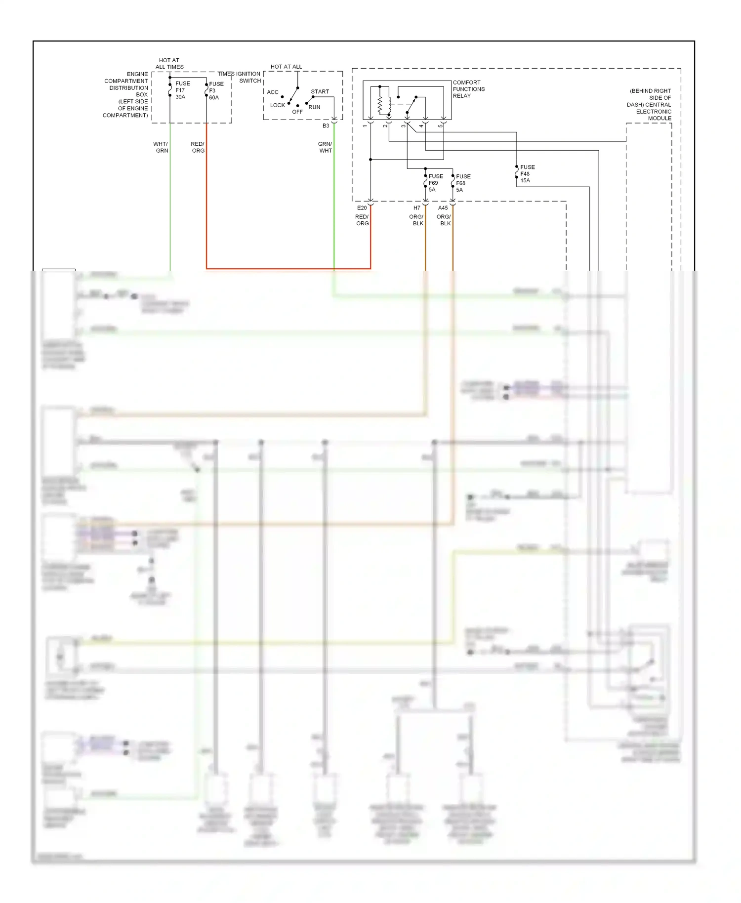Volvo C30 I facelift (2010-2013) module wiring diagram  (1 of 2)