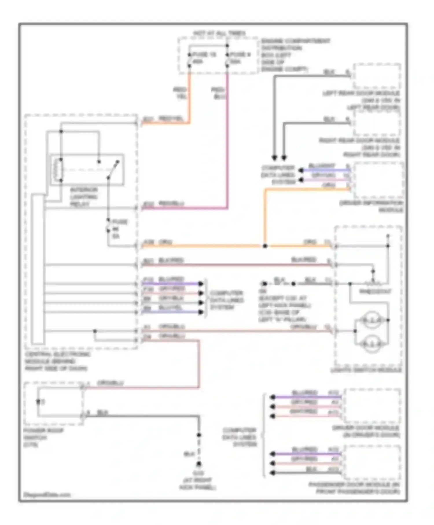 C30 Volvo I (2006-2010): Instrument illumination circuit