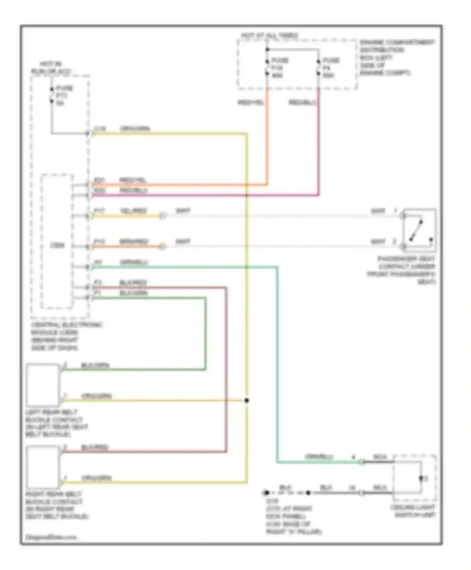 C30 Volvo I (2006-2010): Warning systems circuit