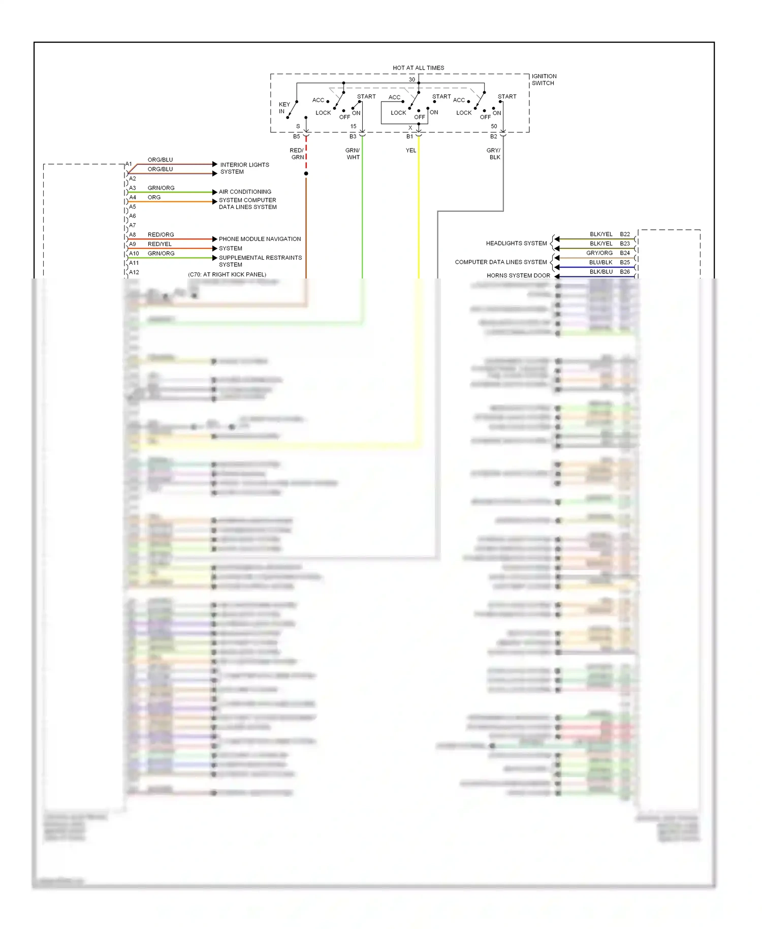 Volvo C30 I (2006-2010) air conditioning system computer data lines system wiring diagram  (1 of 1)