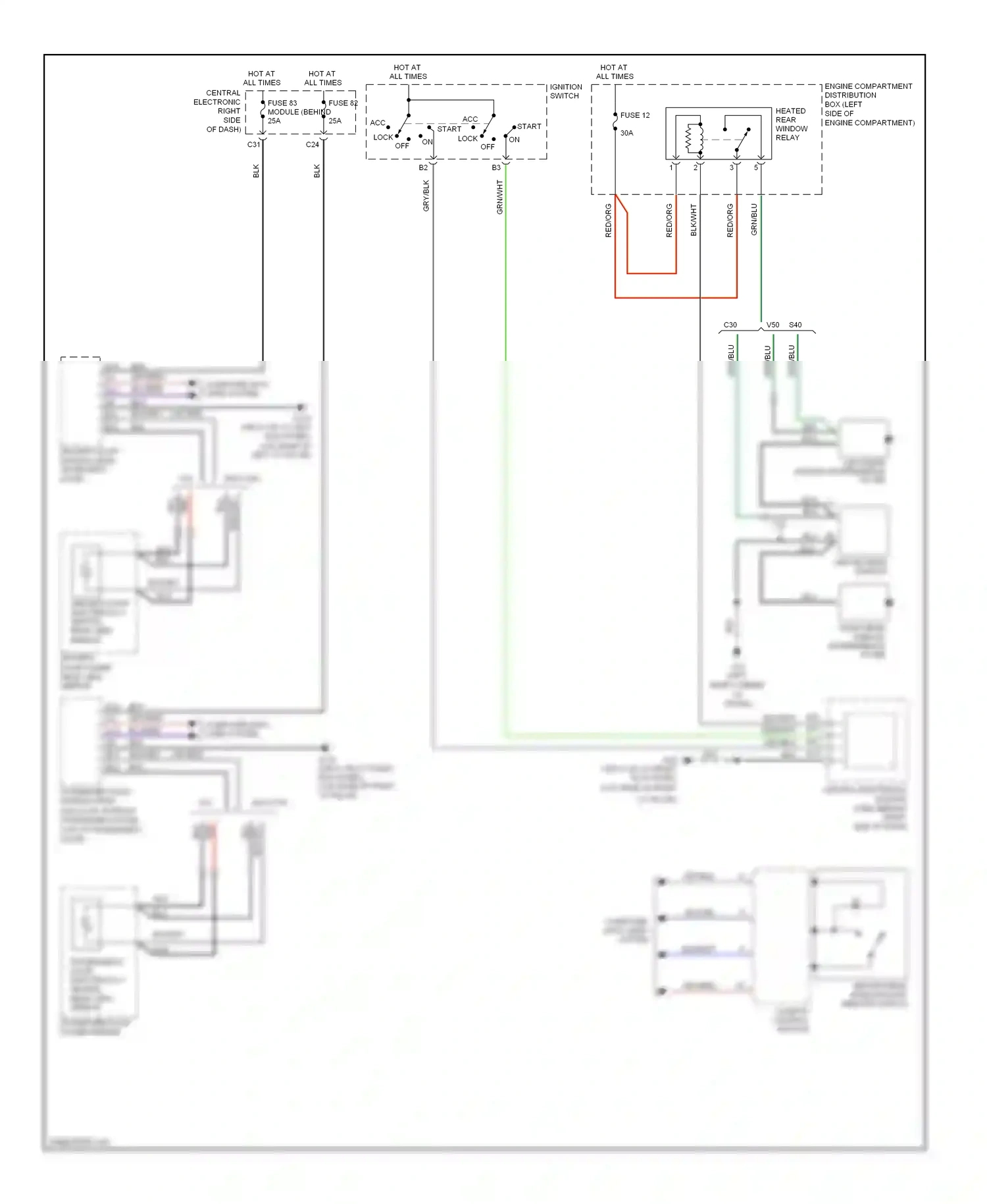 Volvo C30 I (2006-2010) climate control module wiring diagram  (2 of 2)
