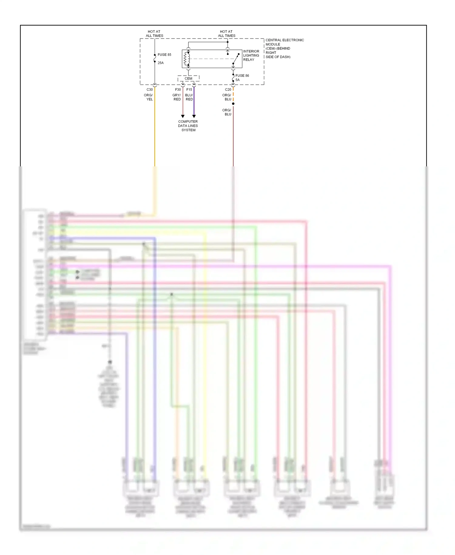 Volvo C30 I (2006-2010) computer data lines system wiring diagram  (24 of 43)