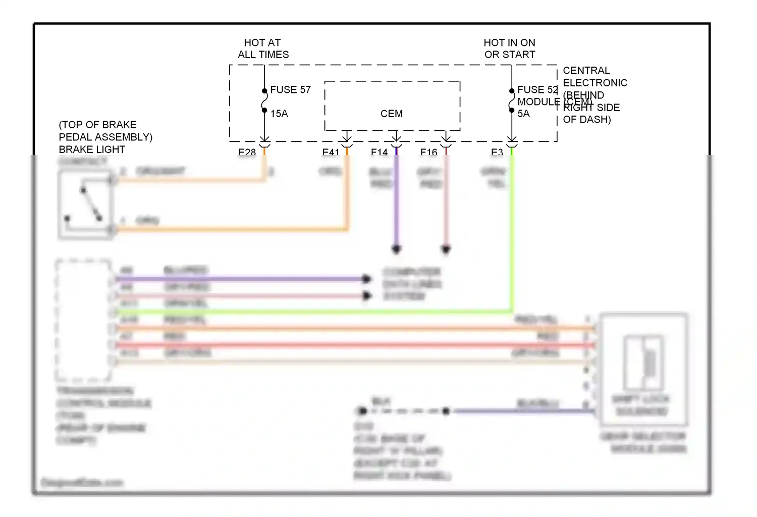 Volvo C30 I (2006-2010) computer data lines system wiring diagram  (39 of 43)