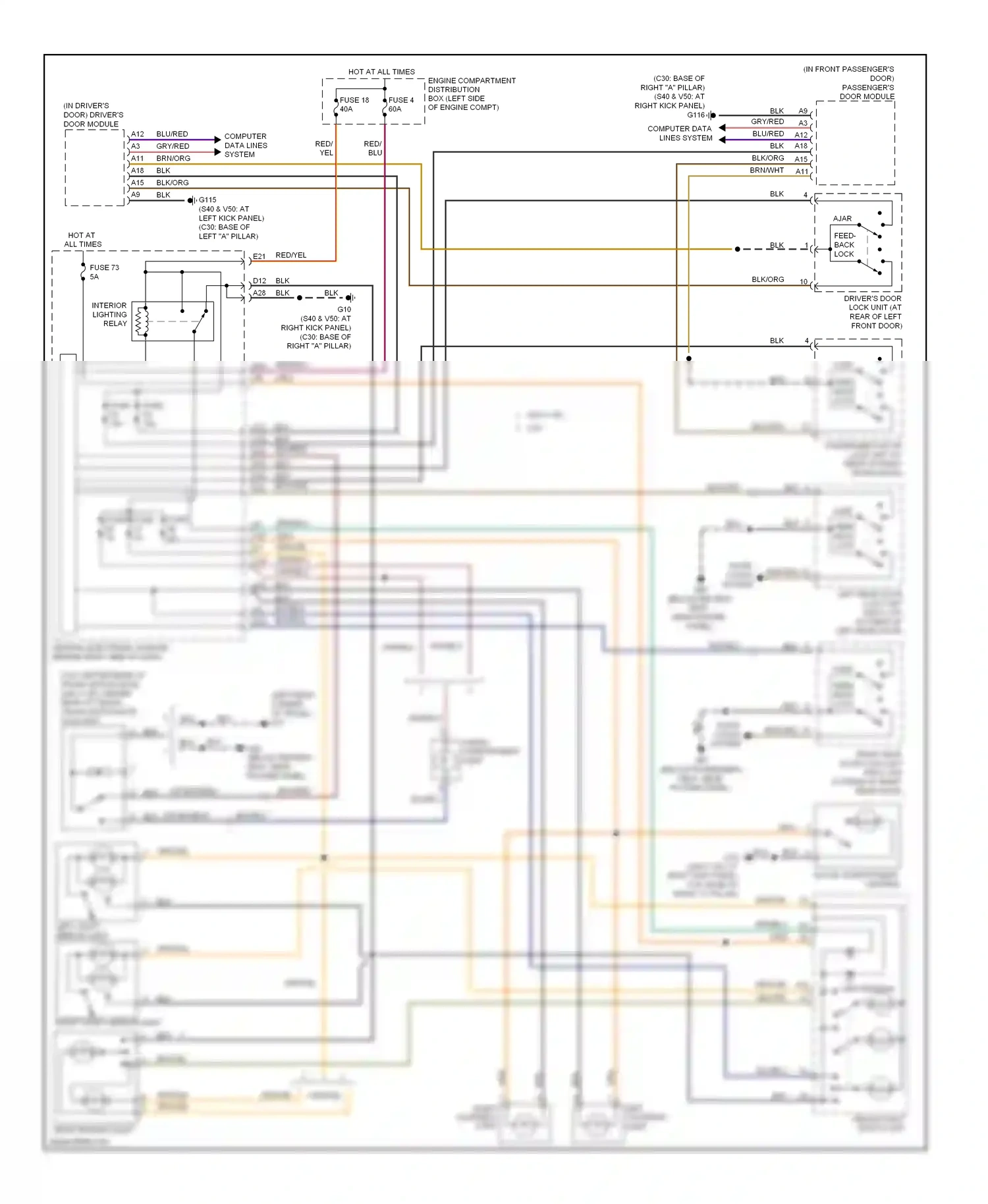 Volvo C30 I (2006-2010) computer data lines system wiring diagram  (23 of 43)