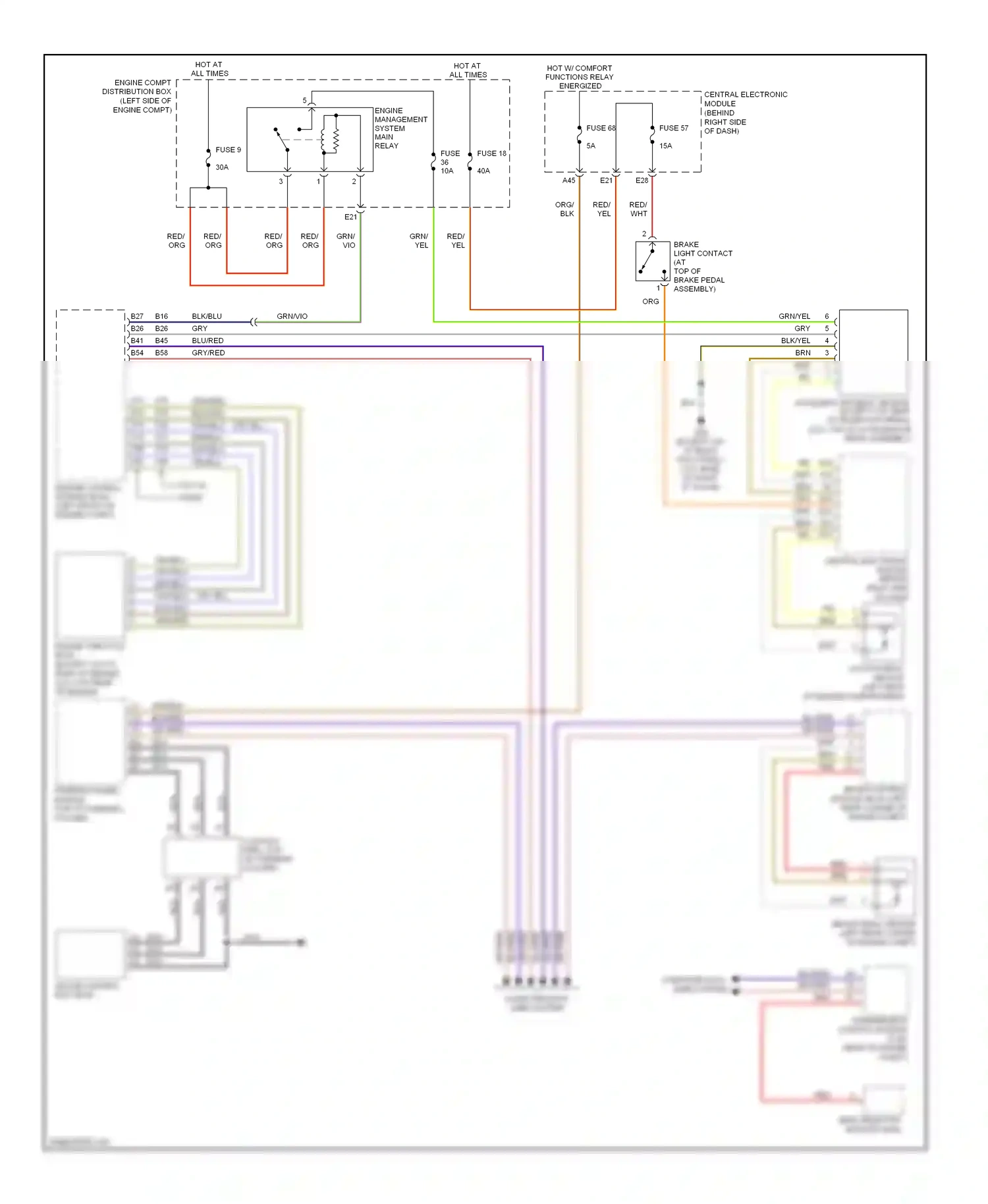Volvo C30 I (2006-2010) engine control module (ecm) (left front of engine compt) wiring diagram  (3 of 9)