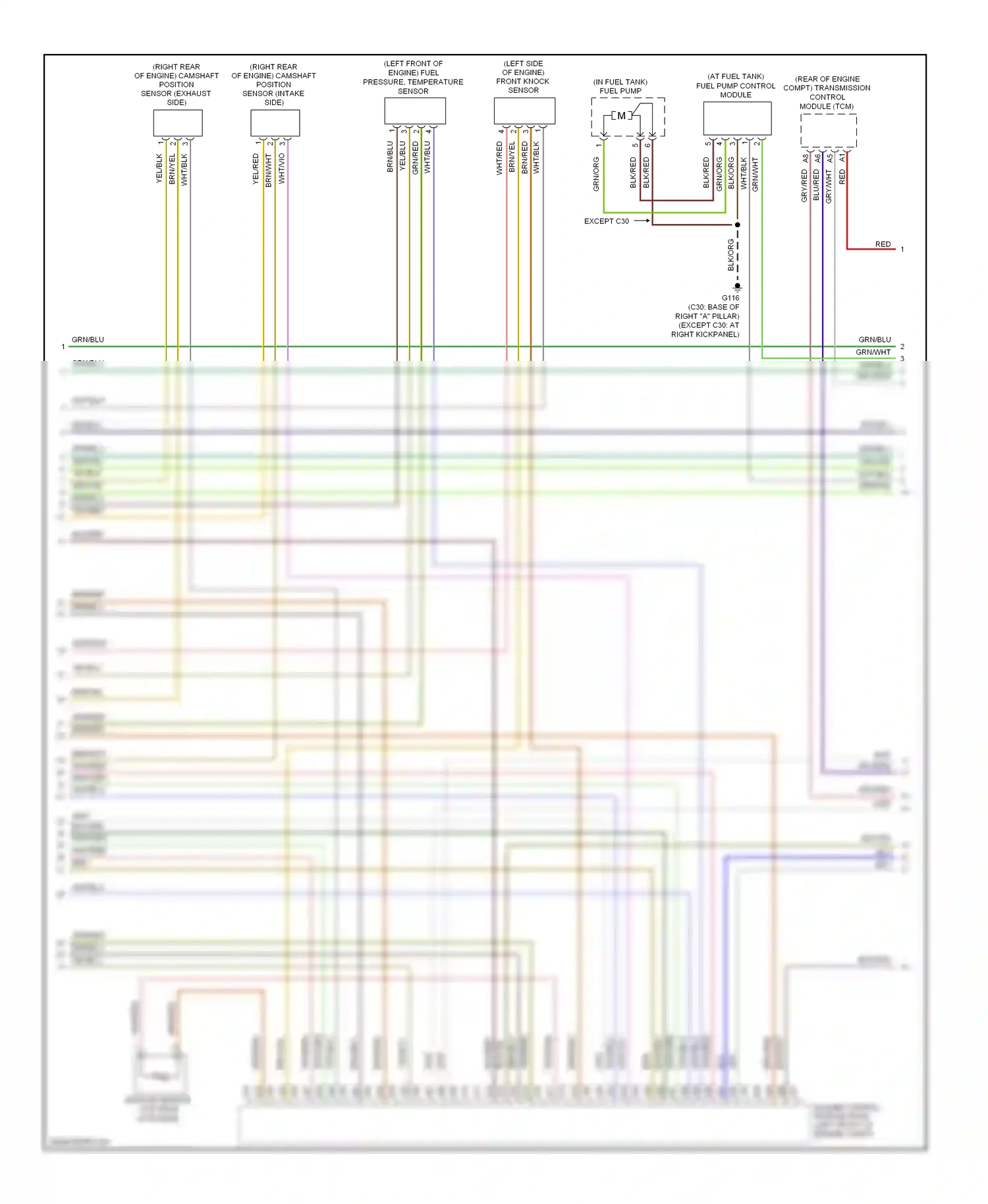 Volvo C30 I (2006-2010) engine control module (ecm) (left front of engine compt) wiring diagram  (8 of 9)